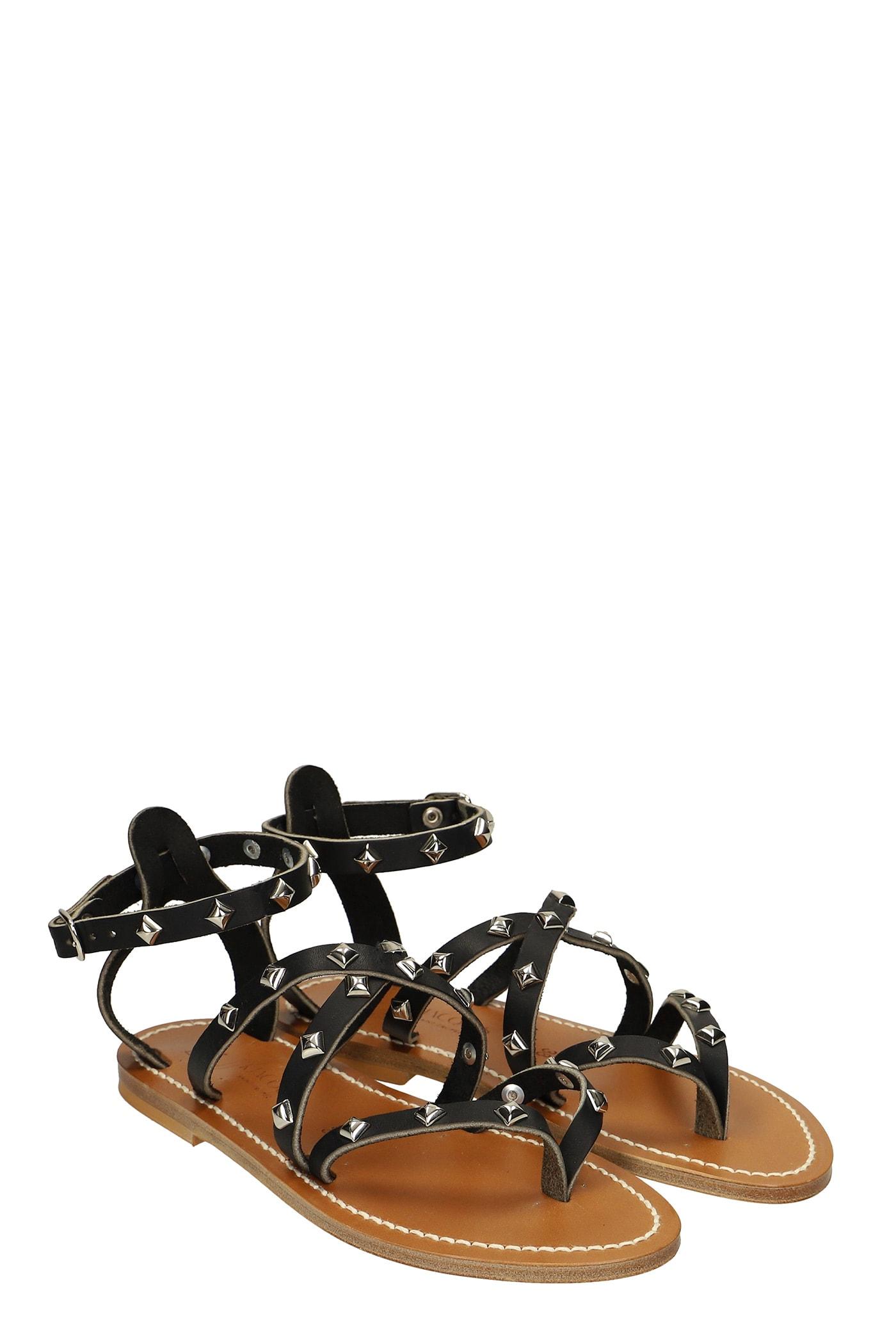 K. Jacques Epicurepyr Flats In Leather in Black | Lyst