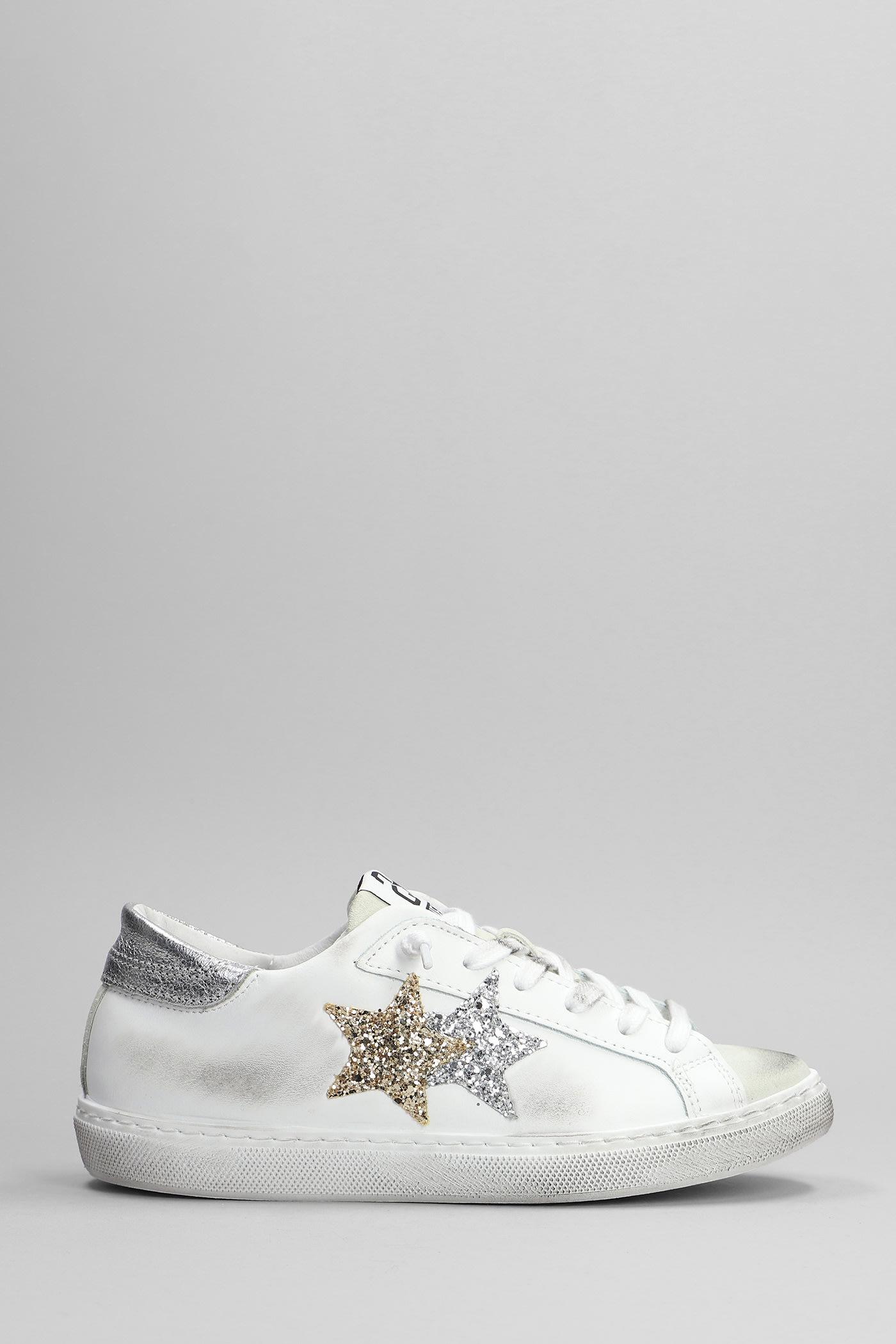 2Star Sneakers In White Leather | Lyst