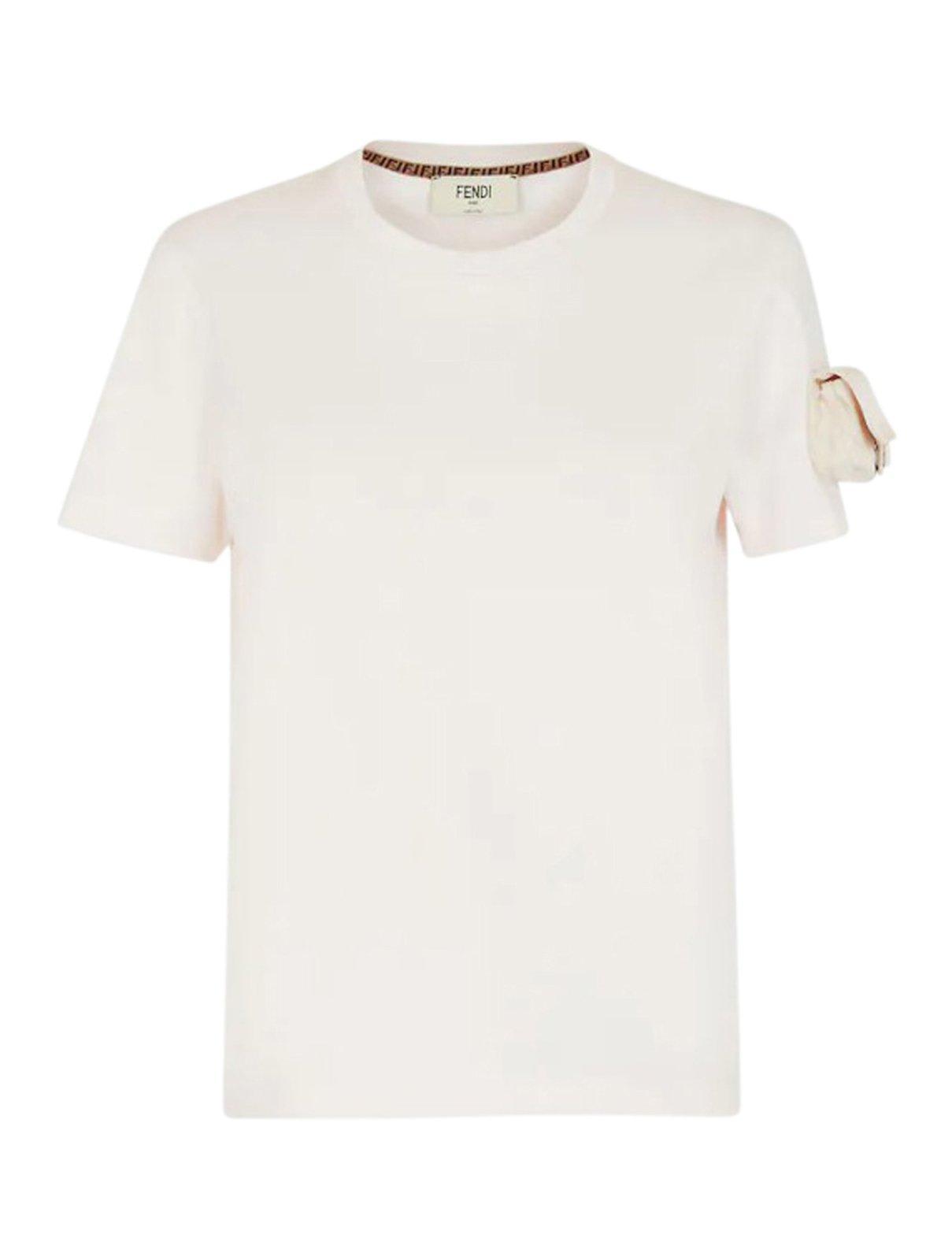 Fendi Baguette Pocket T-shirt in White | Lyst