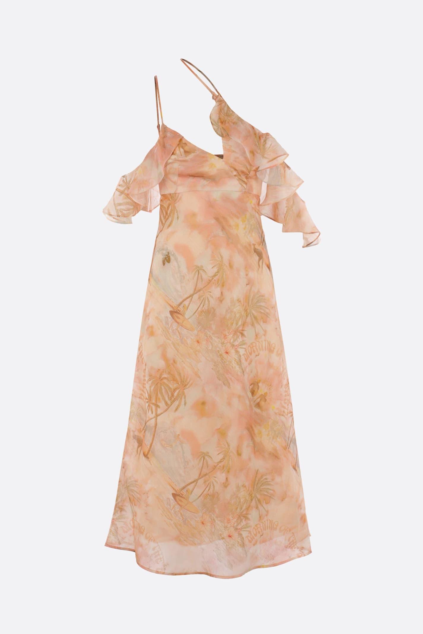 ワンピース ZIMMERMANN ILLUMINATE SLIP DRESS IN LINEN AND SILK Zimmermann Illuminate Slip Dress in Natural | Lyst