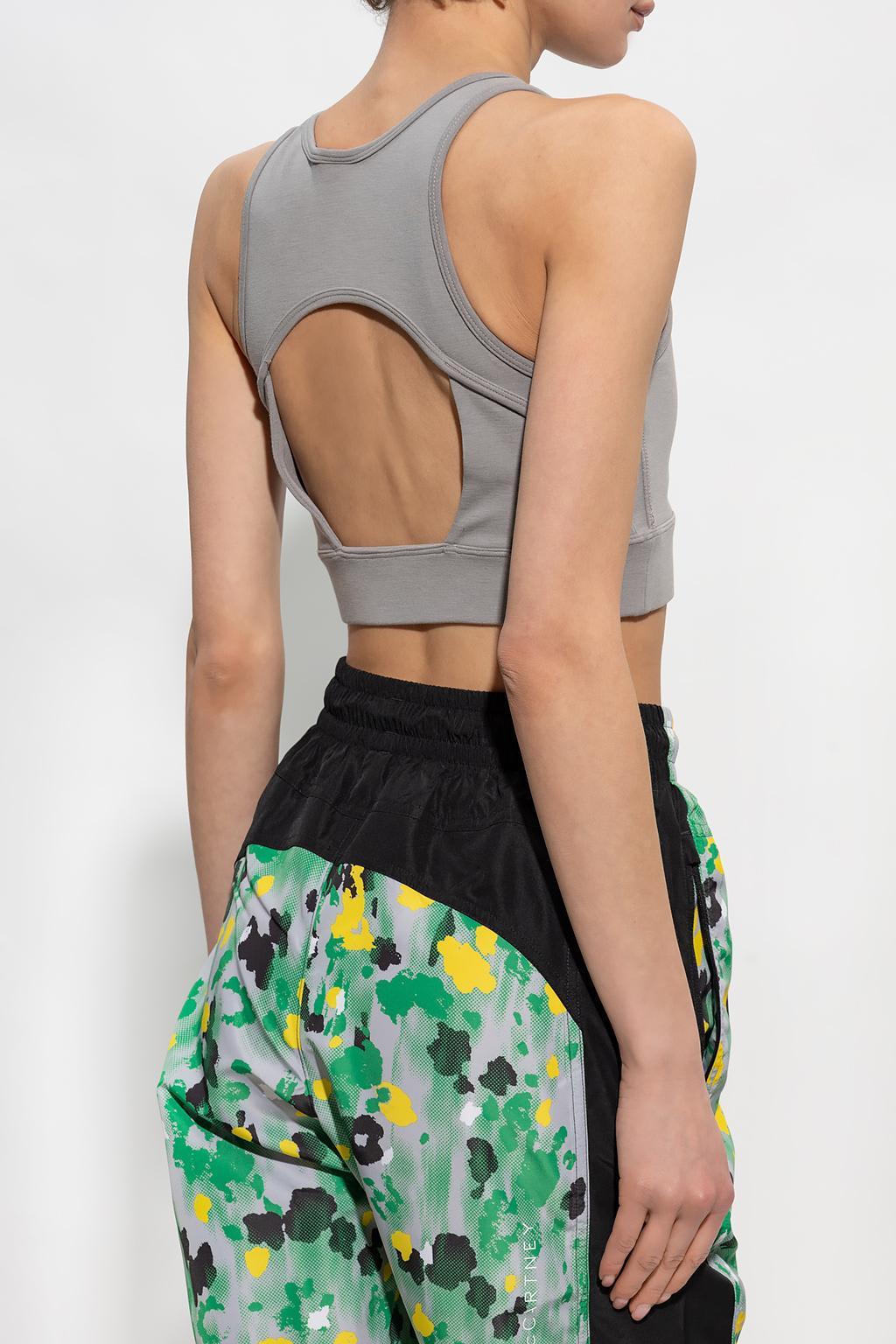 adidas By Stella McCartney Cropped Tank Top in Gray | Lyst