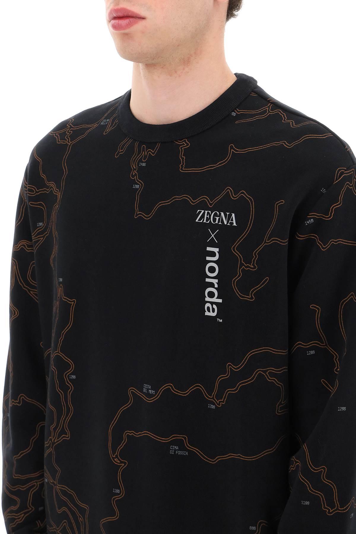 Zegna Oasi Crew-neck Sweatshirt in Black for Men | Lyst