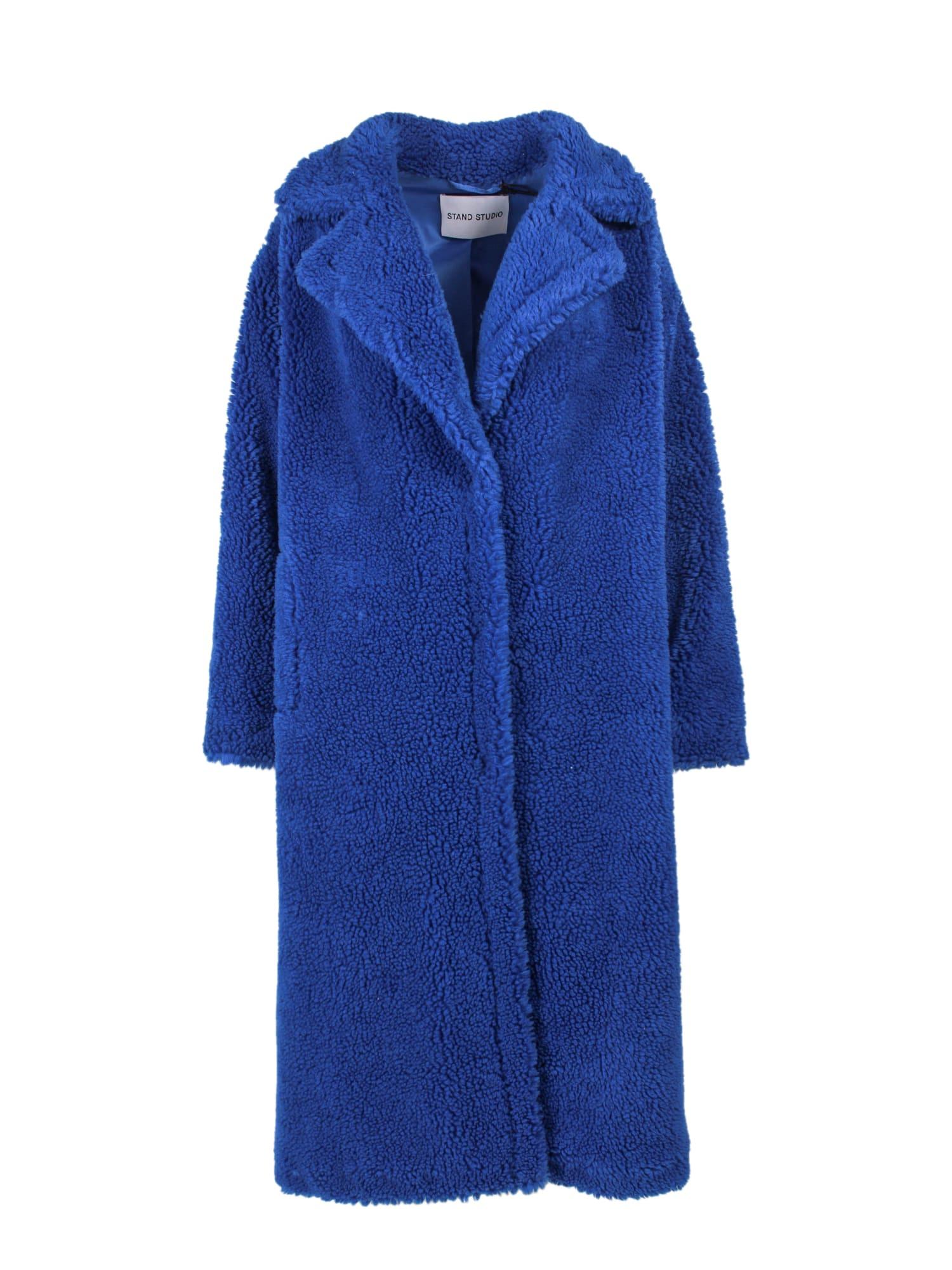 Stand Studio Synthetic Maria Coat in Blue | Lyst