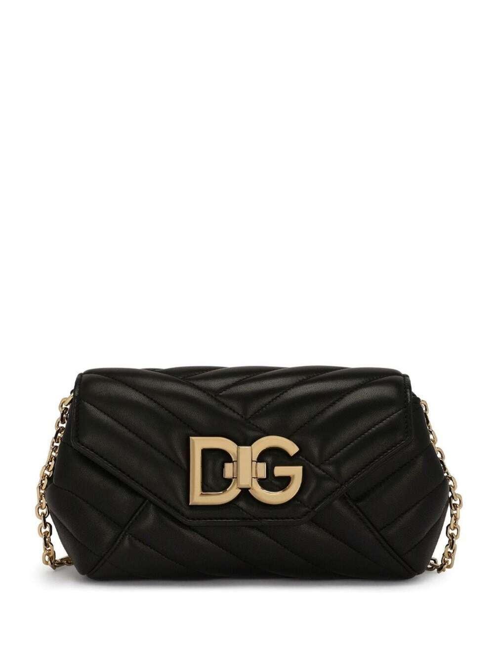 Dolce & Gabbana 'lop' Small Bag With Dg Logo Fastening In Quilted Nappa