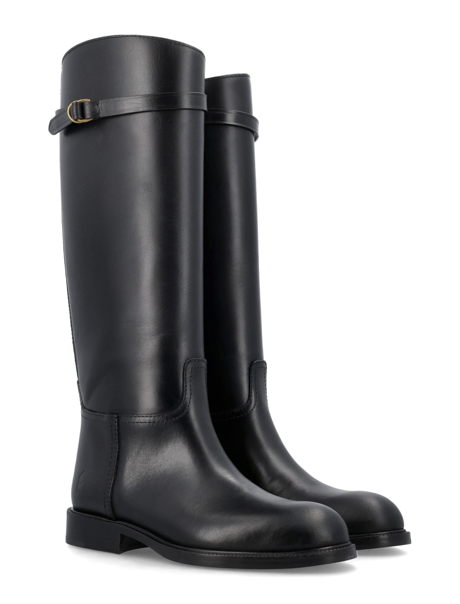 Polo Ralph Lauren Riding Boot in Black Lyst
