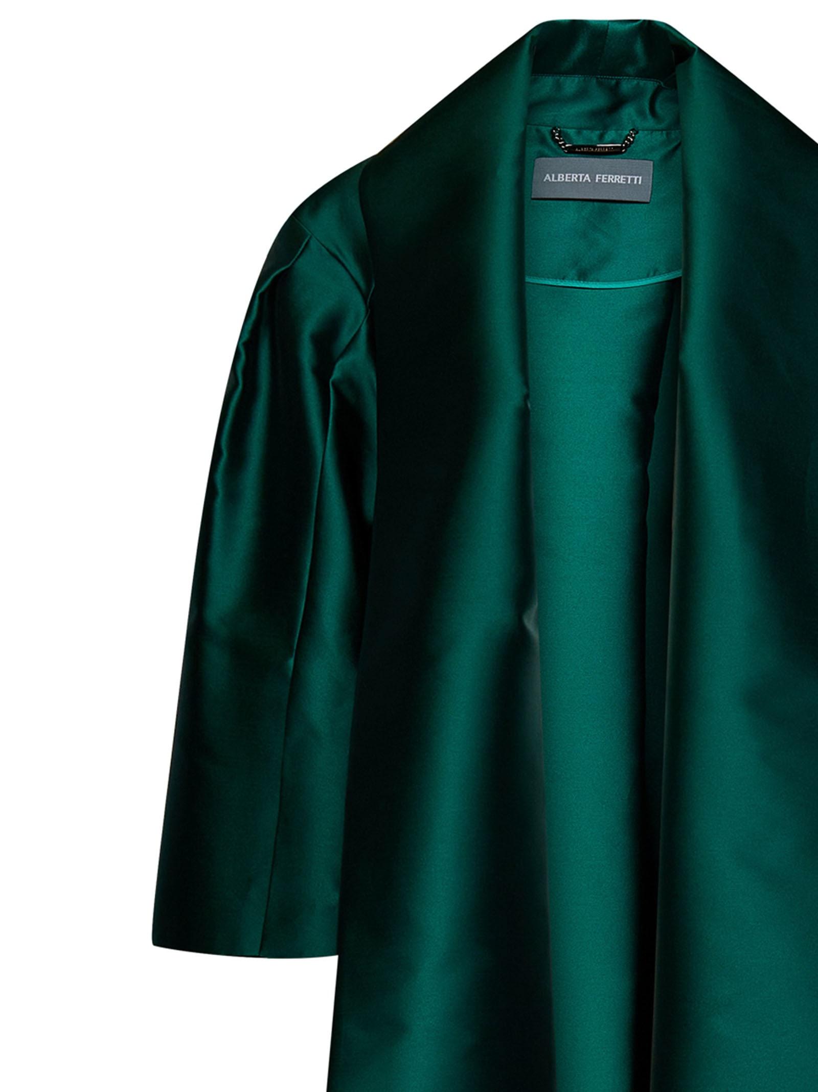 Alberta Ferretti Coat in Green | Lyst