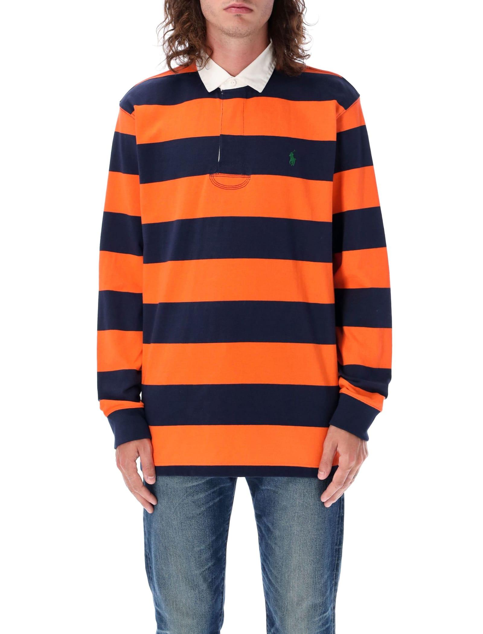 Polo Ralph Lauren Long-sleeved Polo Shirt in Orange for Men | Lyst