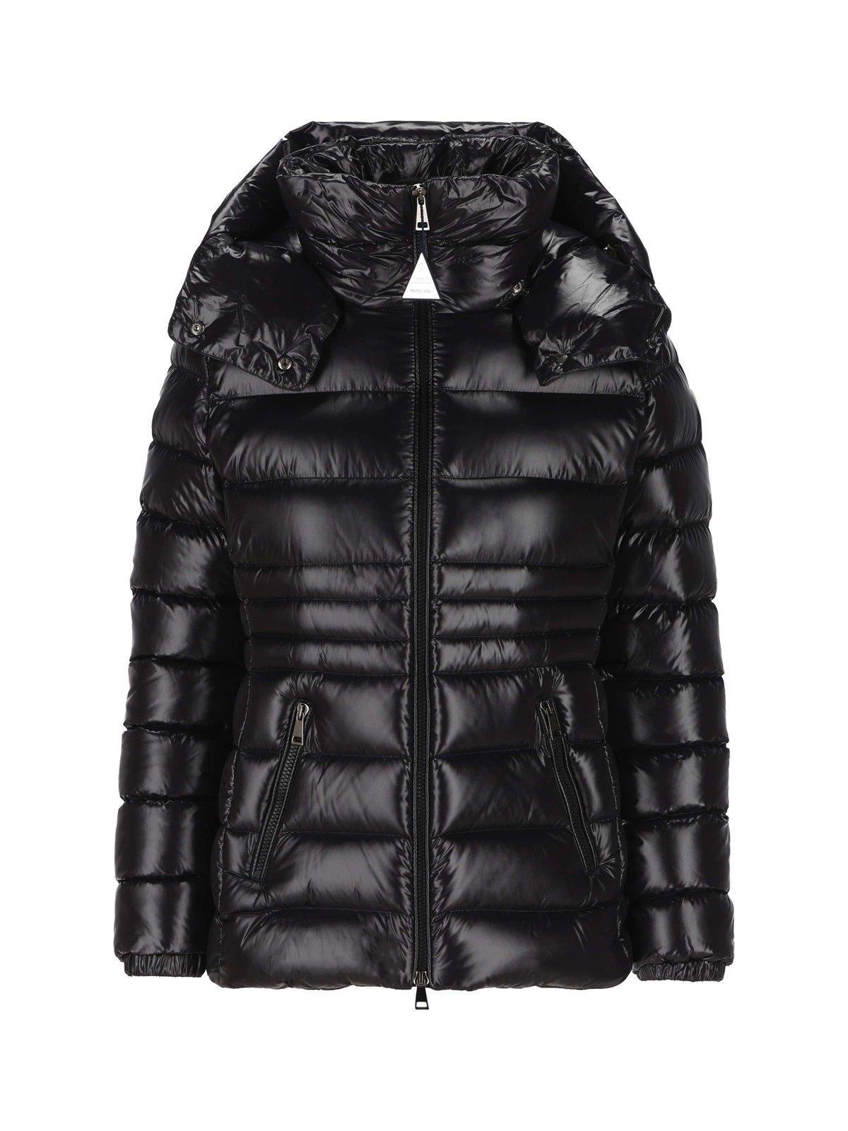 Moncler Logo Patch Zip-up Puffer Jacket in Black | Lyst Moncler Logo Patch Zip-up Puffer Jacket in Black | Lyst