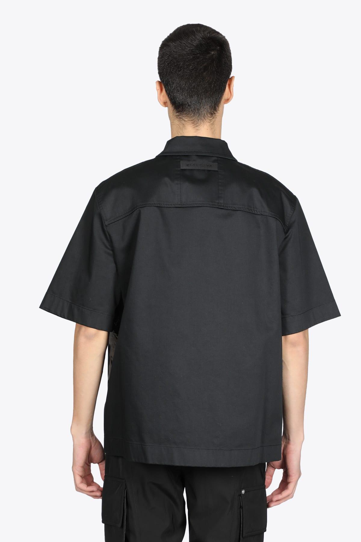 1017 ALYX 9SM Graphic Zip S/s Shirt Black Cotton Short Sleeved 