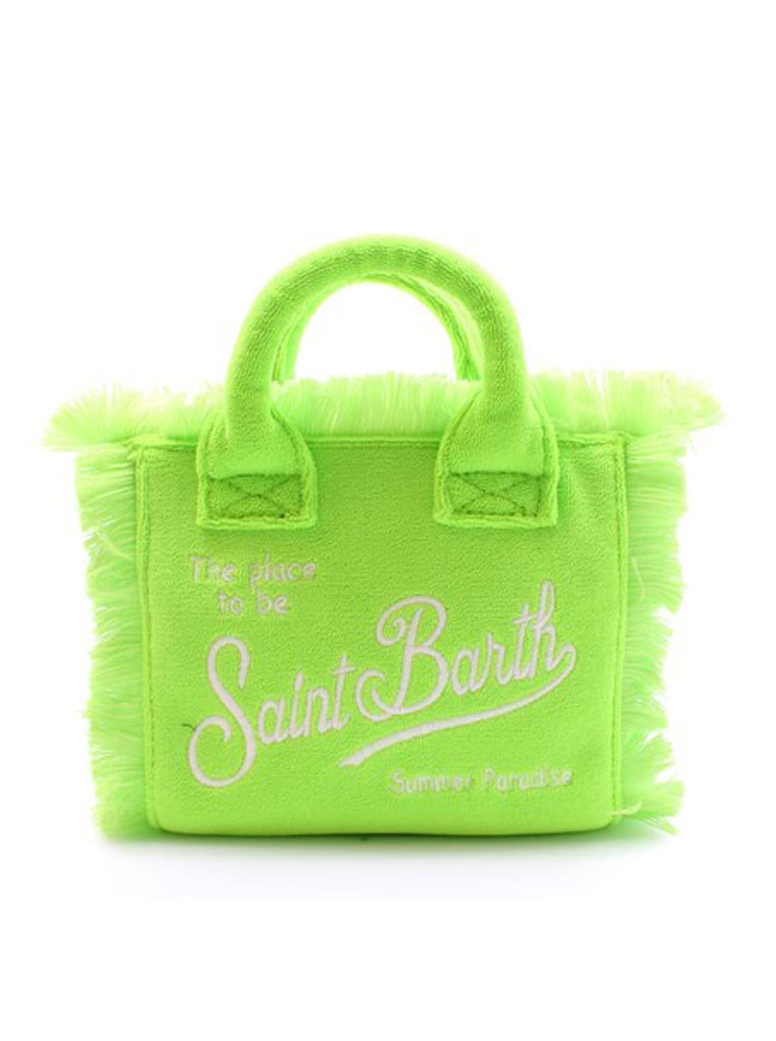 MC2 Saint Barth mini terry cloth tote bag for women Fluo Yellow