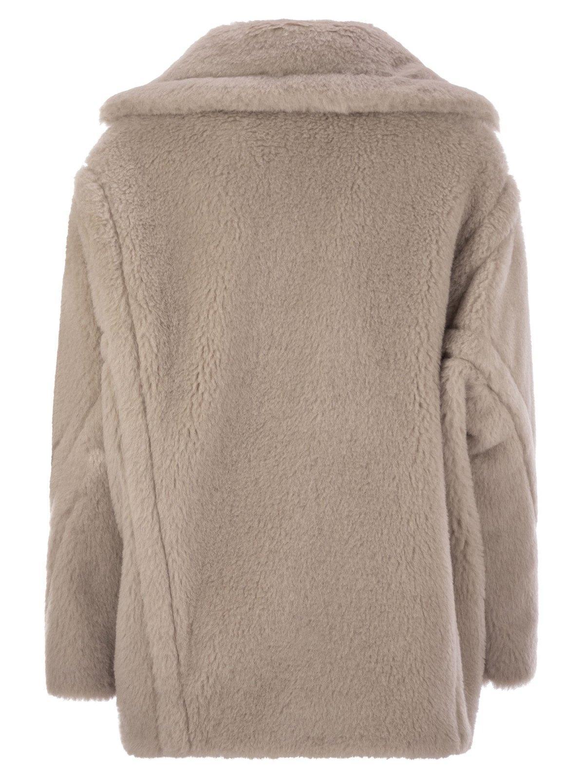 Max Mara Olga Teddy Bear Icon Coat Short in Natural | Lyst
