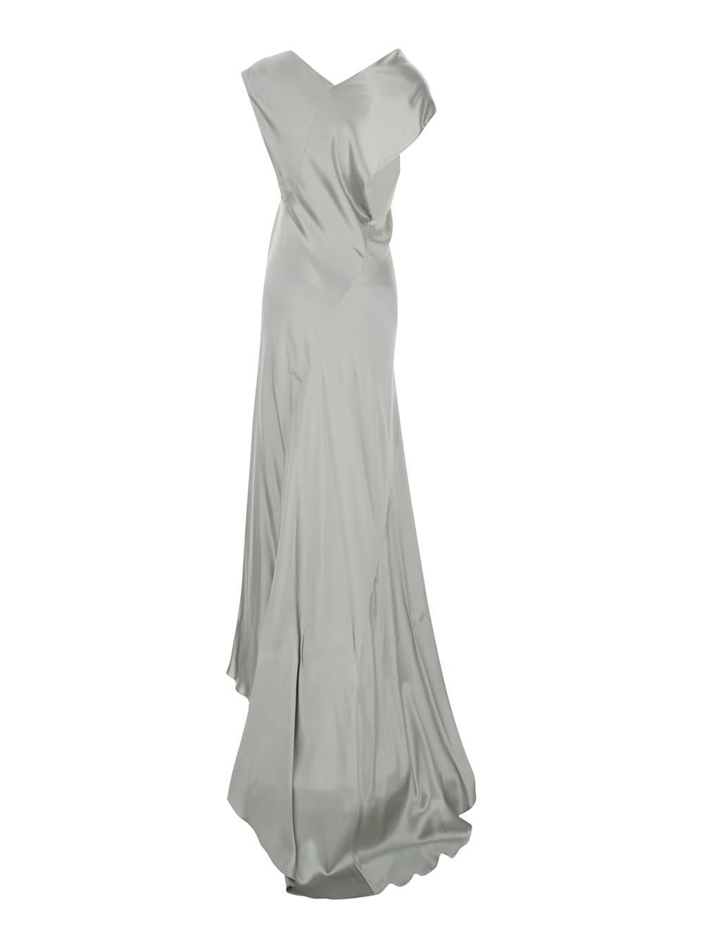 ワンピース A FERRETTI a Ferretti Printed Evening Dress Glossy velvet one-shoulder dress with extra fabric | Alberta