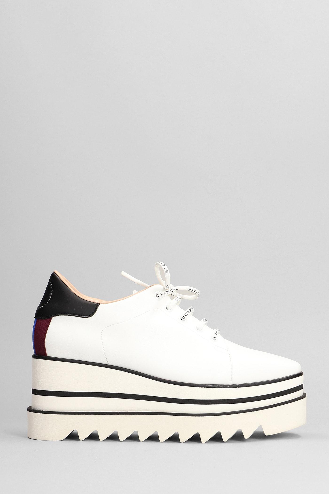 Stella McCartney Lace Up Shoes In Leather in White | Lyst