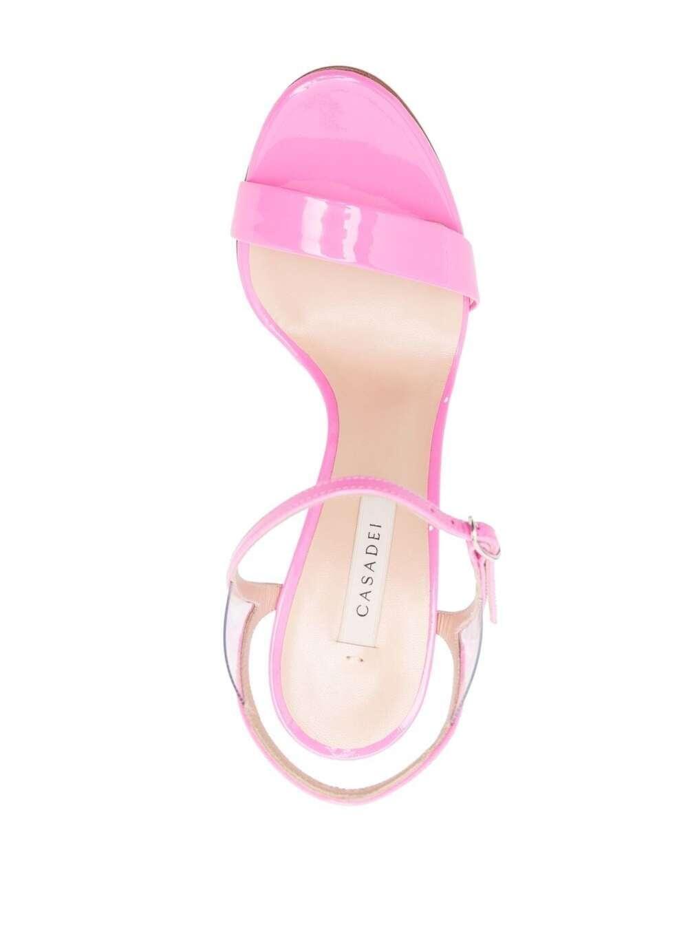 Casadei Leather Open-toe Design Sandals in Pink - Save 47% | Lyst