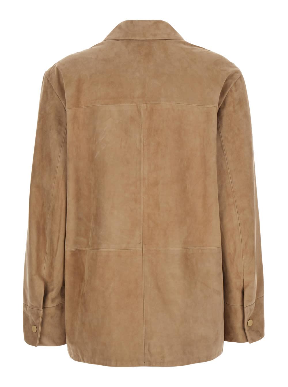 Max Mara 'Fresia' Jacket With Classic Collar in Brown Lyst UK