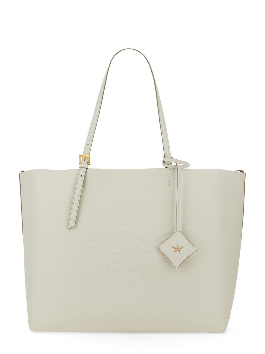 Burberry large embossed crest leather tote 2025