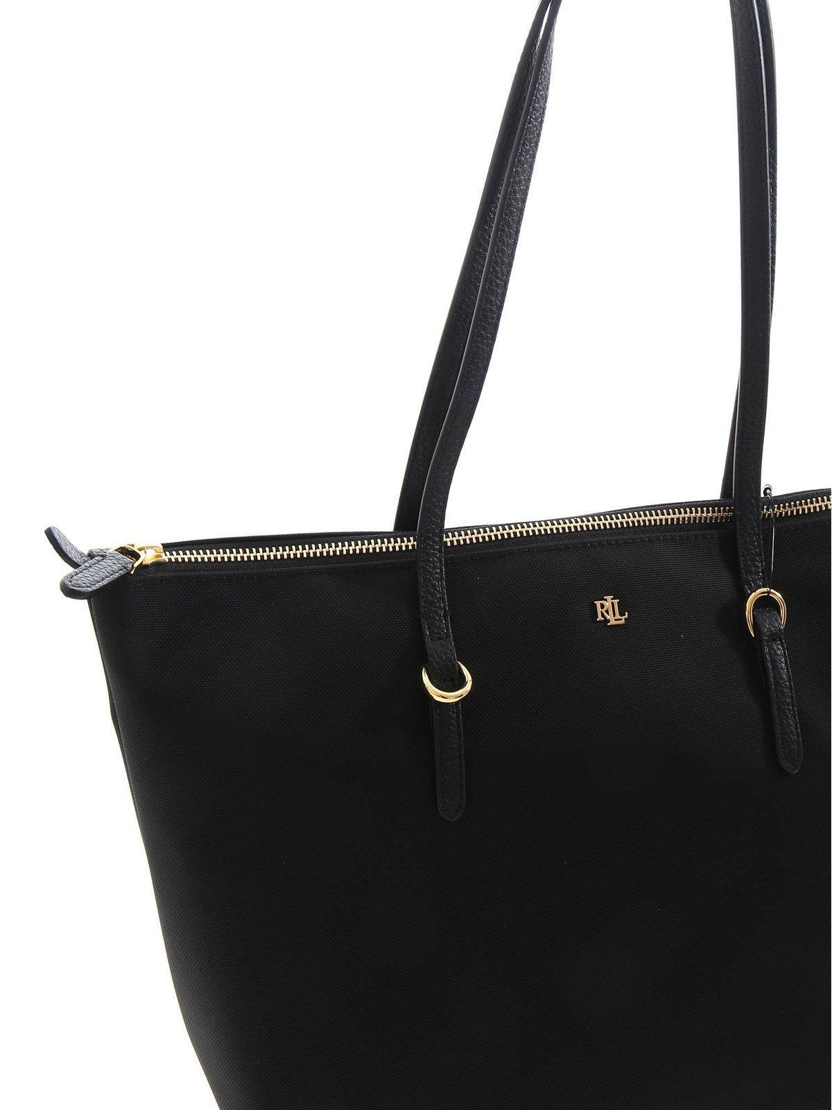 Polo Ralph Lauren Logo Plaque Tote Bag in Black | Lyst