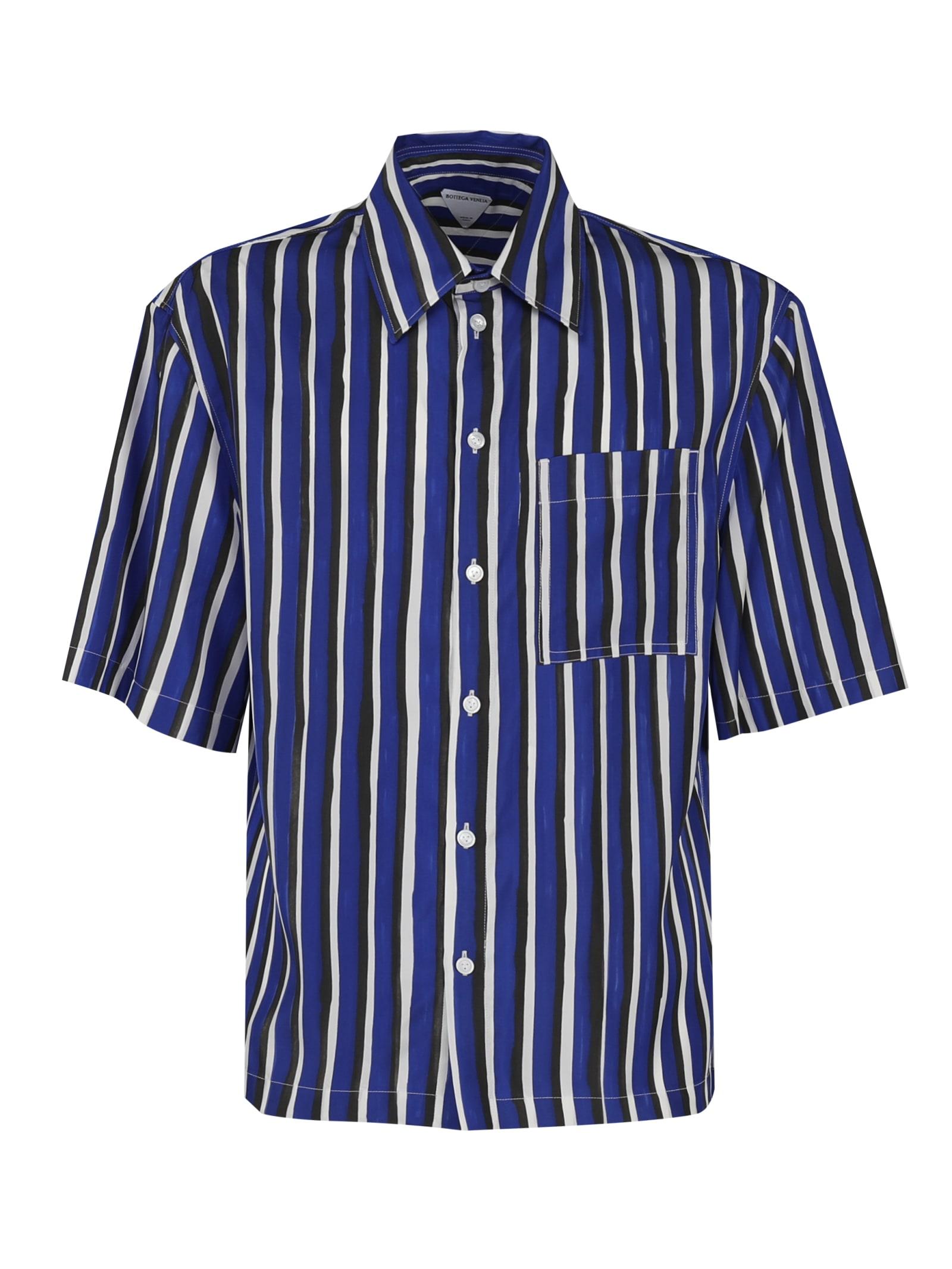Bottega Veneta Striped Shirt in Blue for Men | Lyst
