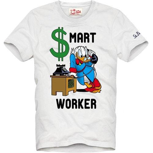 Mc2 Saint Barth T-shirt Uncle Zio Paperone Smart Worker | Disney© Special  Edition Bianco Uomo