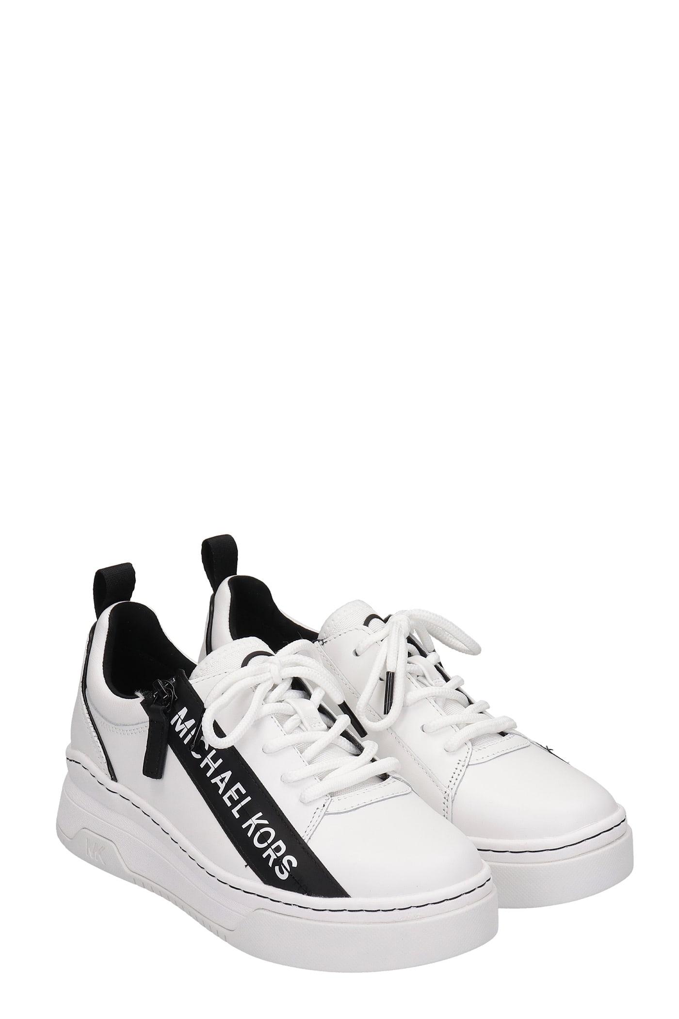Michael Kors Alex Sneakers In Leather in White - Lyst
