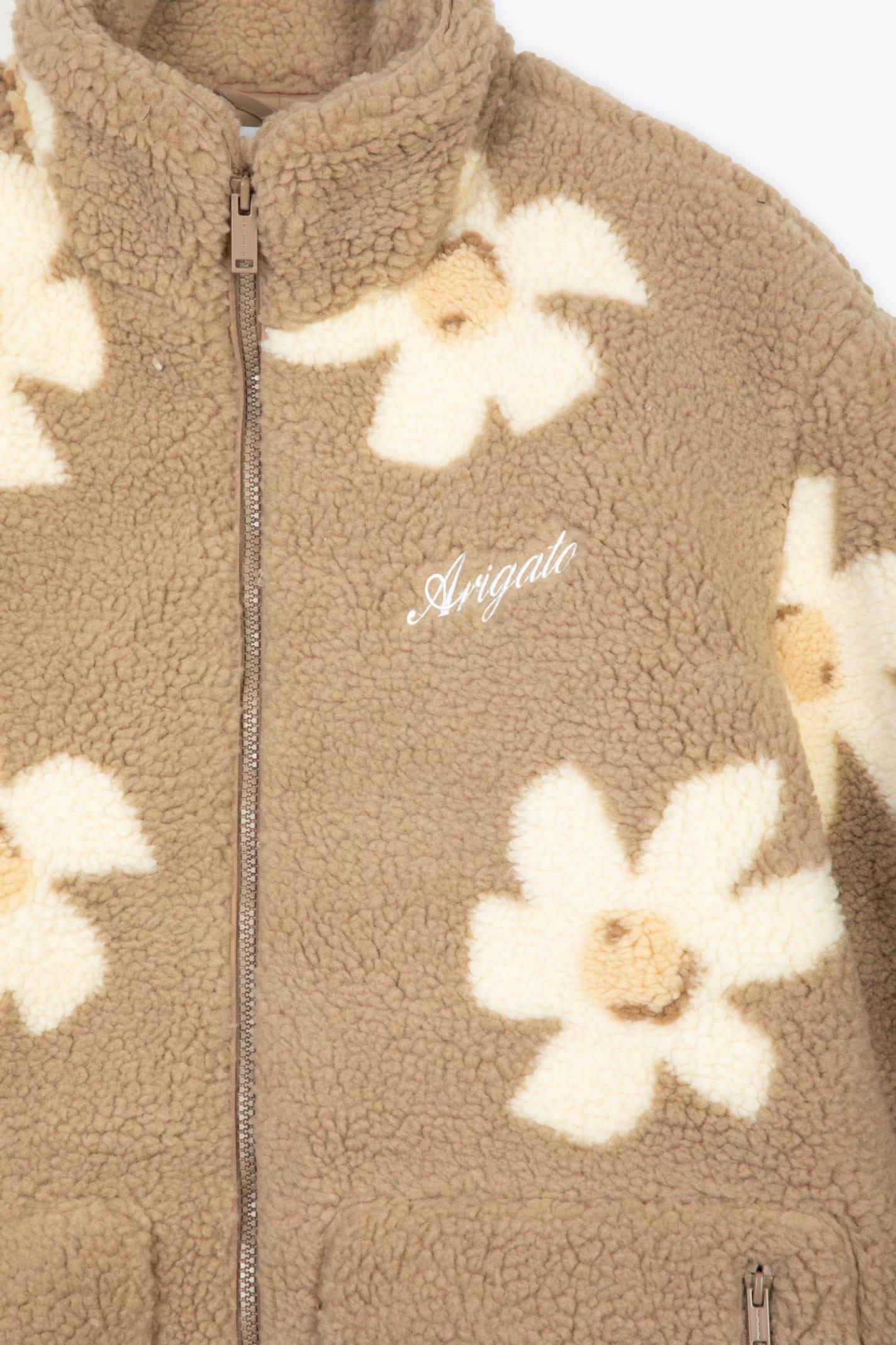 Axel Arigato Billie floral-motif Fleece Jacket - Neutrals