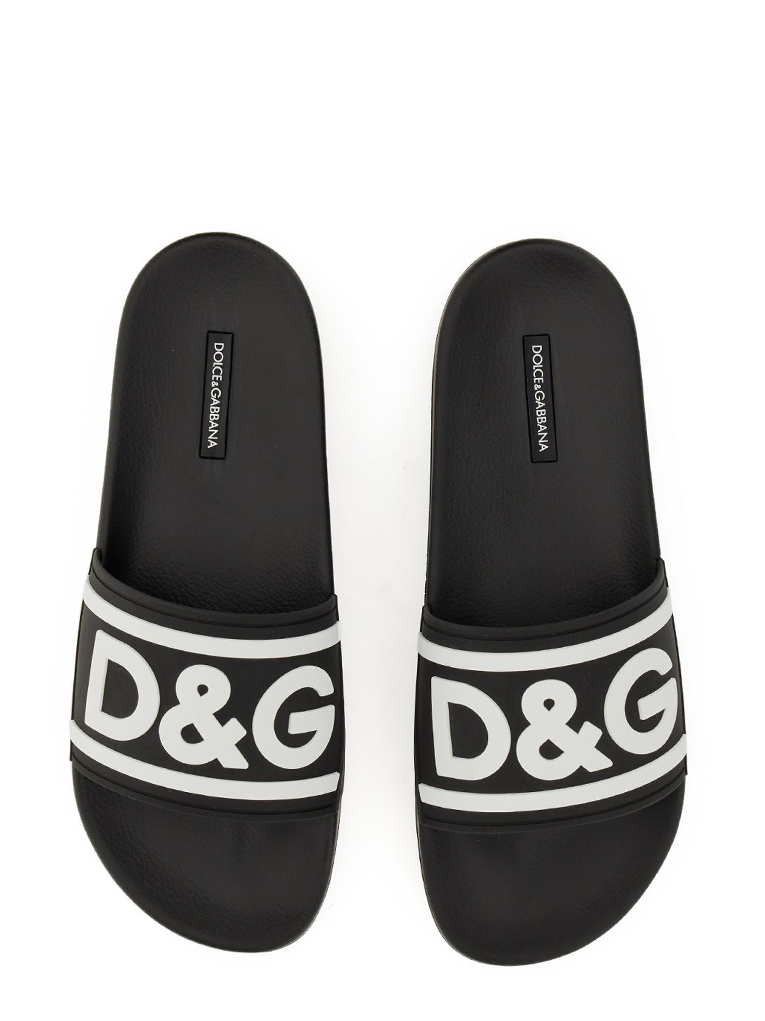 Dolce & Gabbana Slide Sandal in Black for Men | Lyst