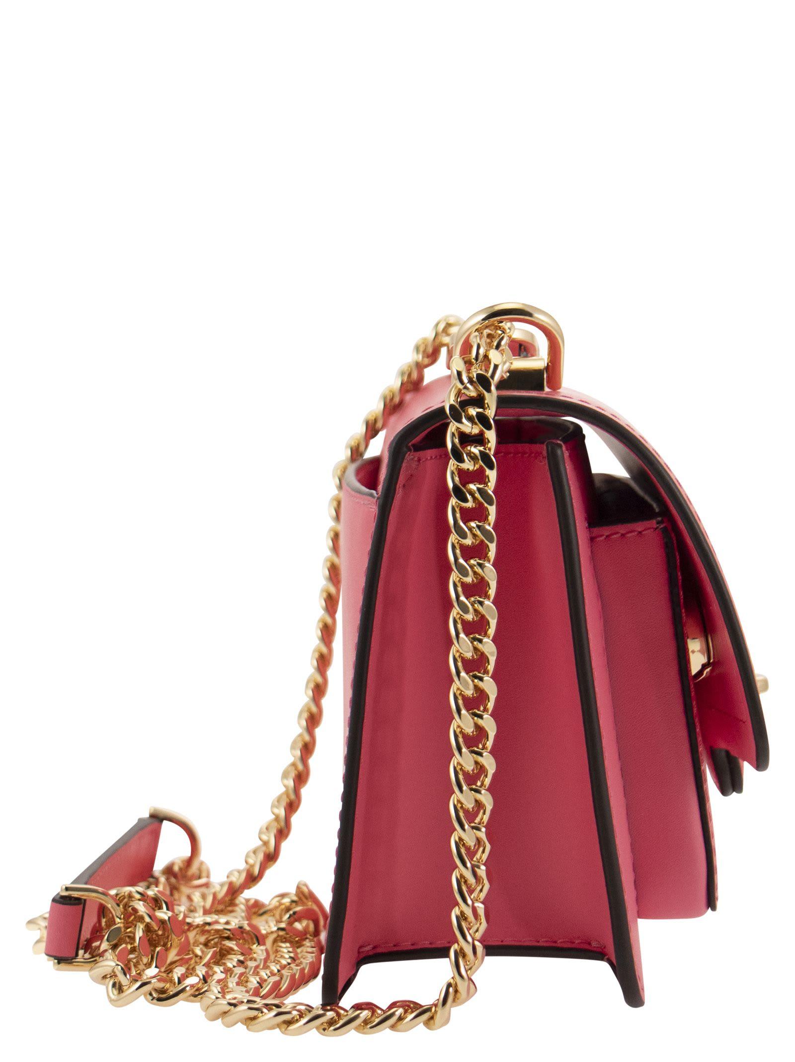 MICHAEL Michael Kors Heather Extra-small Leather Shoulder Bag in Red