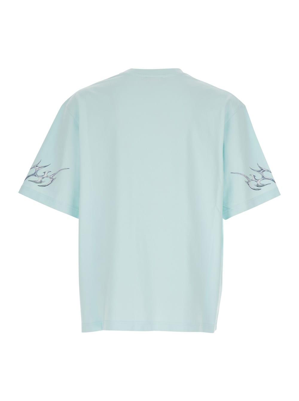 [CASABLANCA]ライトブルーのコットンTシャツ Tシャツ(ライトブルー) – Shizuka Kudo official goods store