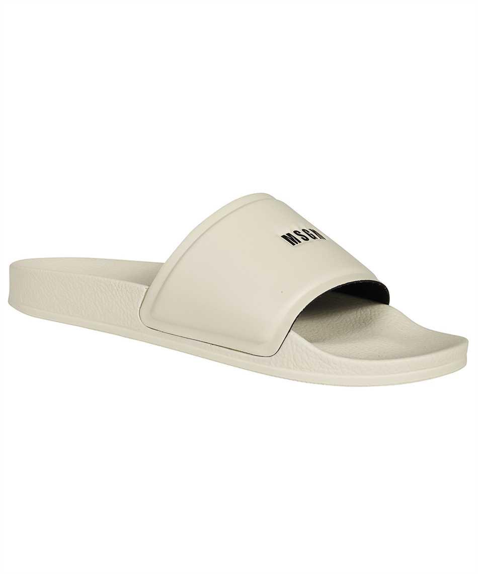 【関税&送料込】Msgm Slide Sandal With Logo Men's rubber and pool solid color slippers - MSGM Official