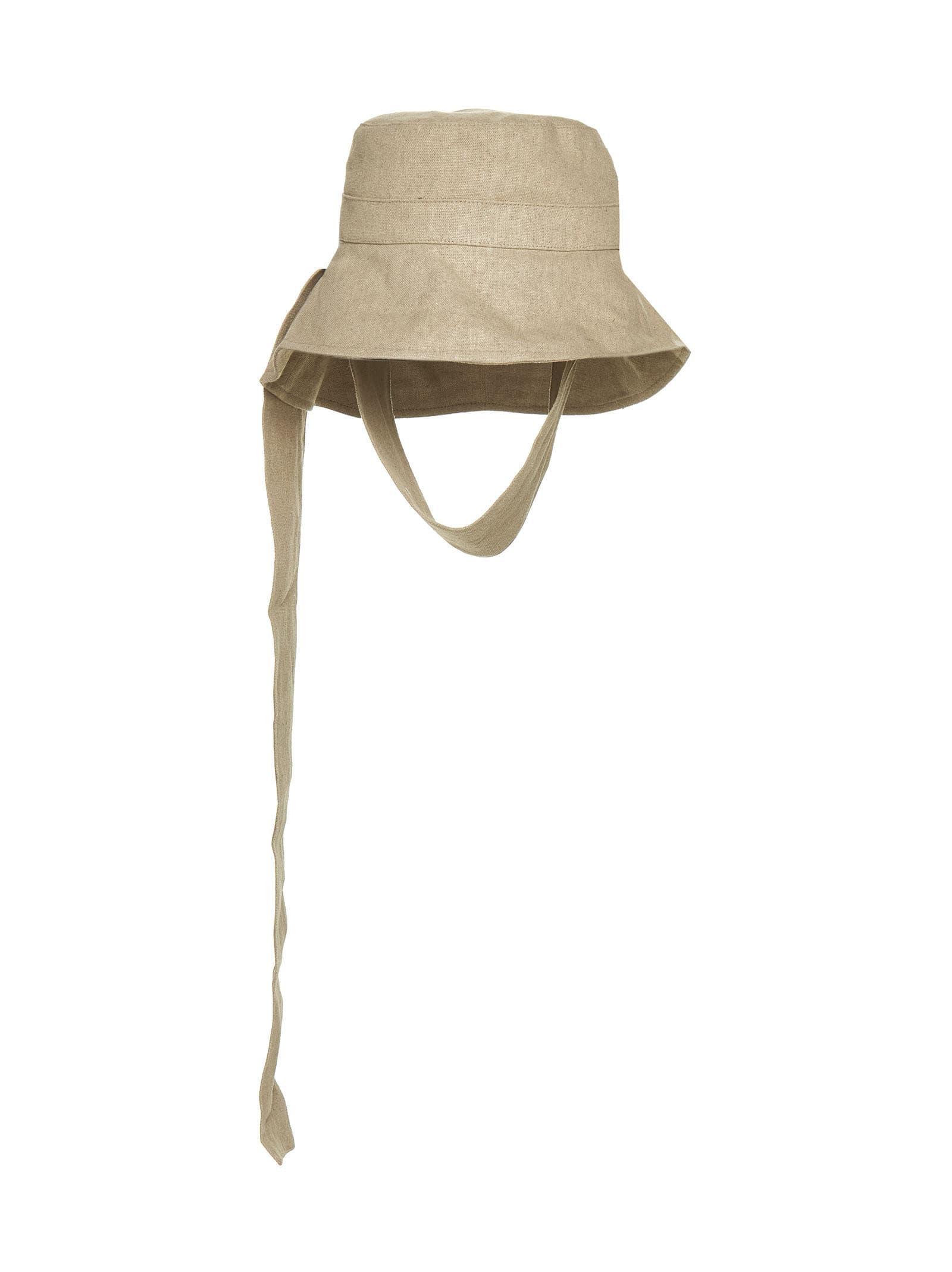 Jacquemus Le Bob Bando Linen Hat in White for Men | Lyst