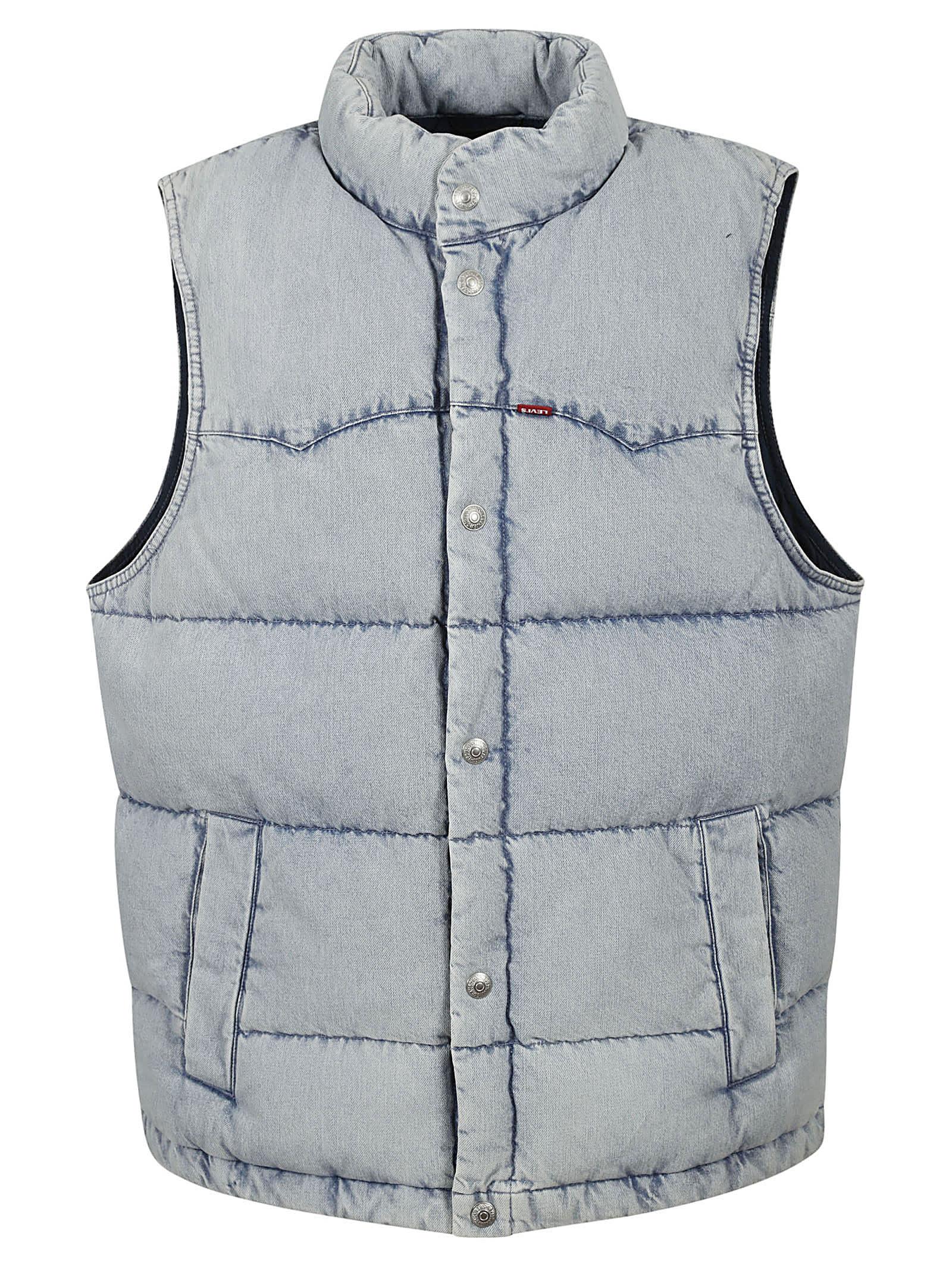 Levi's Western Super Puff Gilet Uomo - Imbottito Con Stile Western | Ideale Per Il Freddo