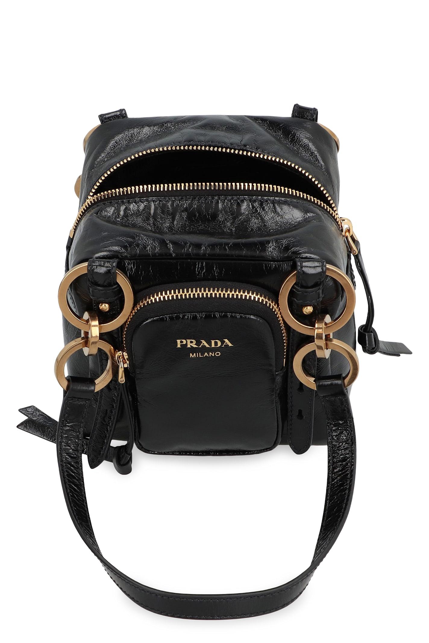 【関税&送料込み】Prada Prada Dangle Leather Boston Bag Prada Dangle Leather Boston Bag in Black | Lyst