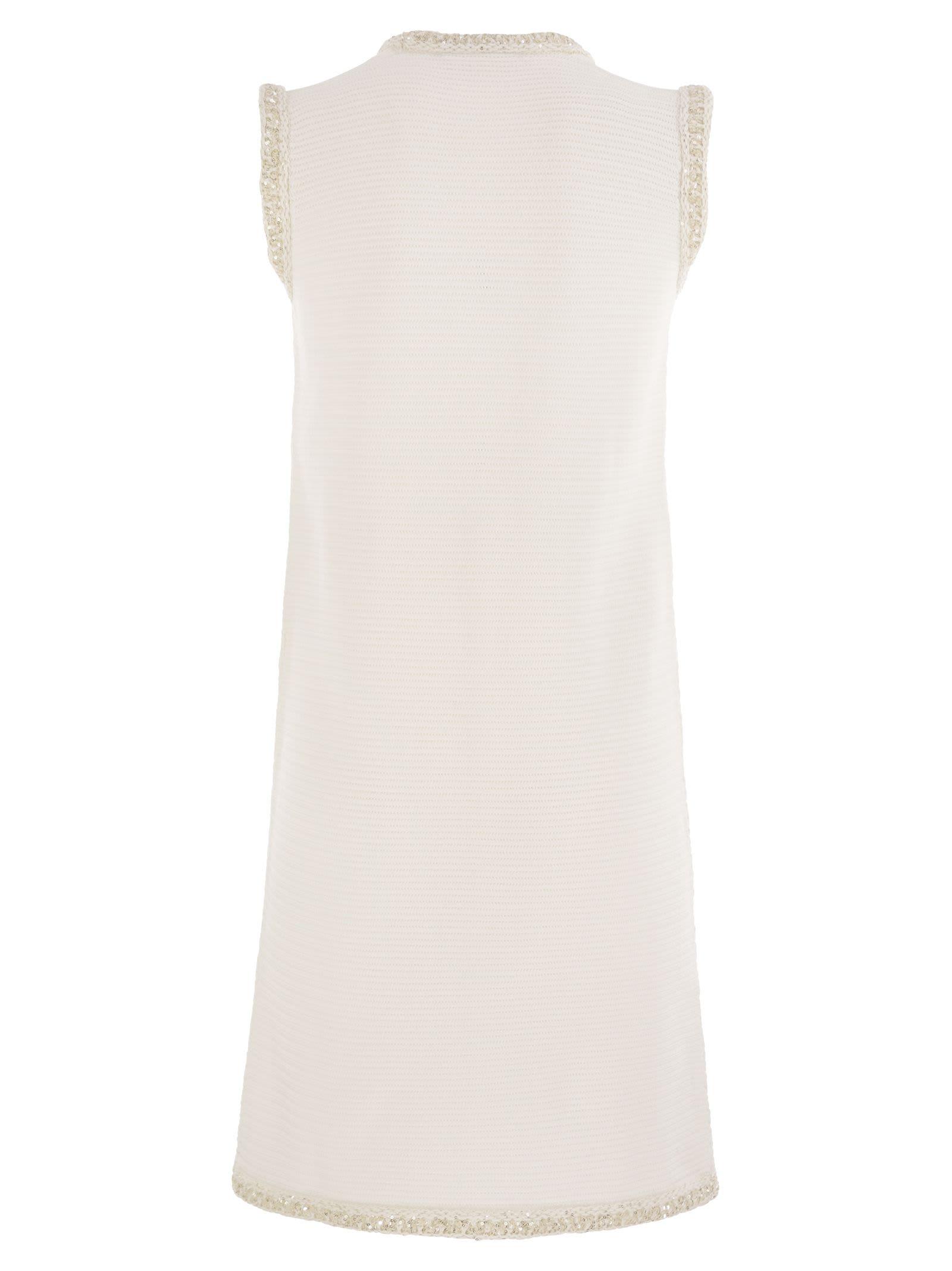 パーティードレス FABIANA FILIPPI Knitted mini dress with sequin edging Fabiana Filippi Knitted Mini Dress With Sequin Edging in