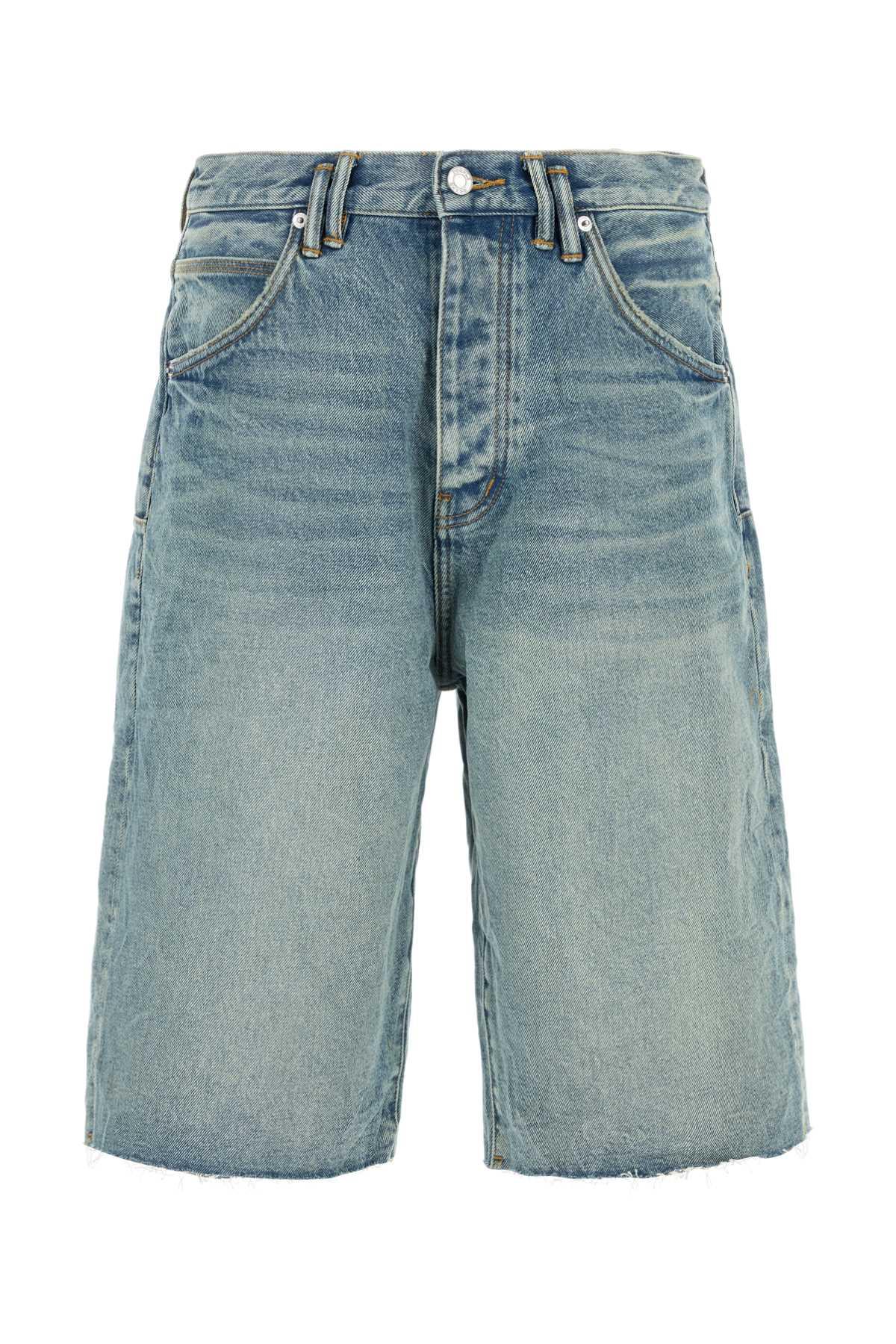 PURPLE BRAND ショートパンツ S 黒/青 ショートパンツ Field River Shorts 25S