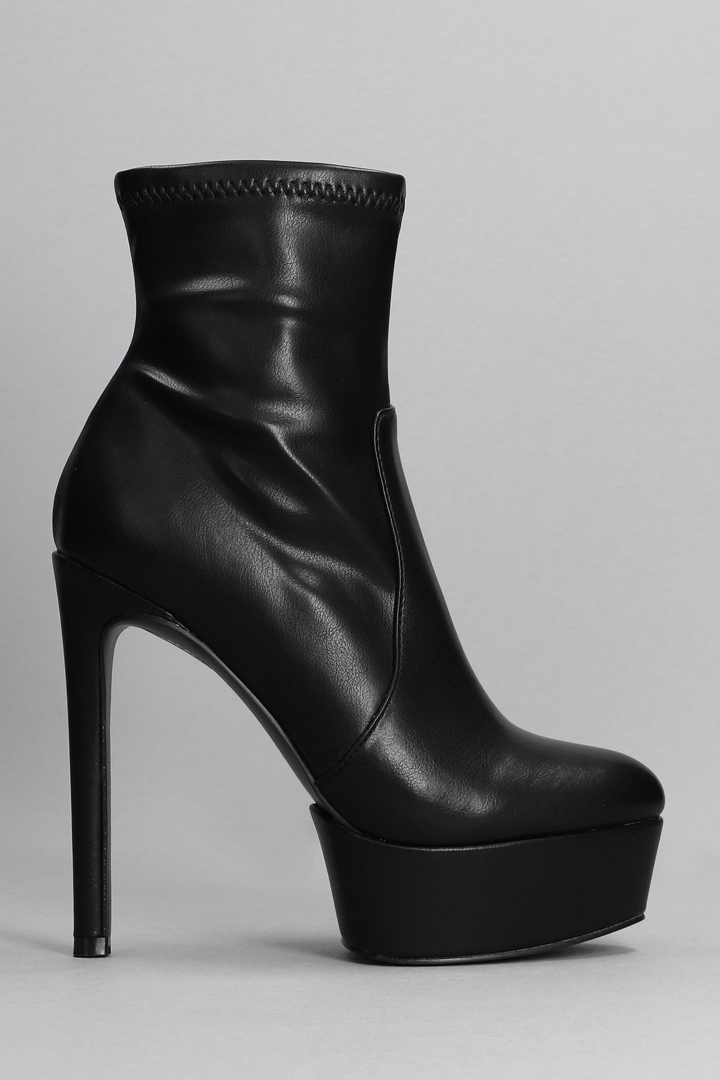 Steve Madden Tactical High Heels Ankle Boots In Black Leather | Lyst