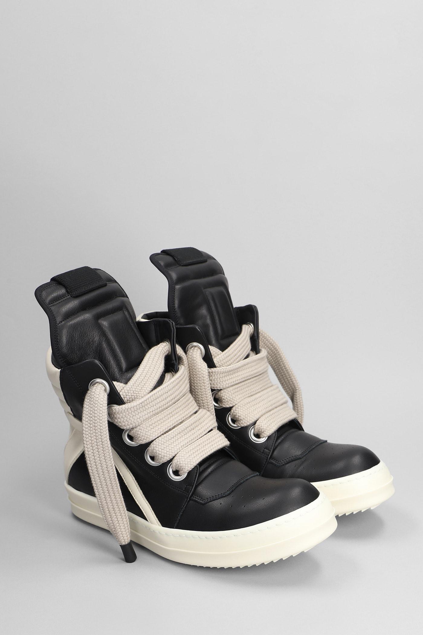 Rick Owens Porterville Mega Bumper Geobasket Sneakers in Black for