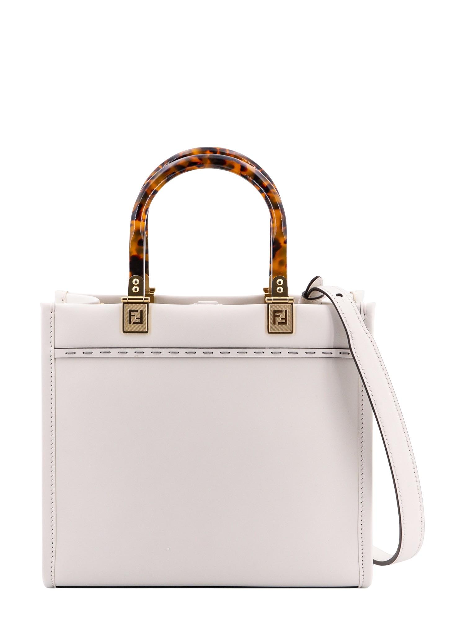 Fendi Sunshine Tote Bag in White | Lyst