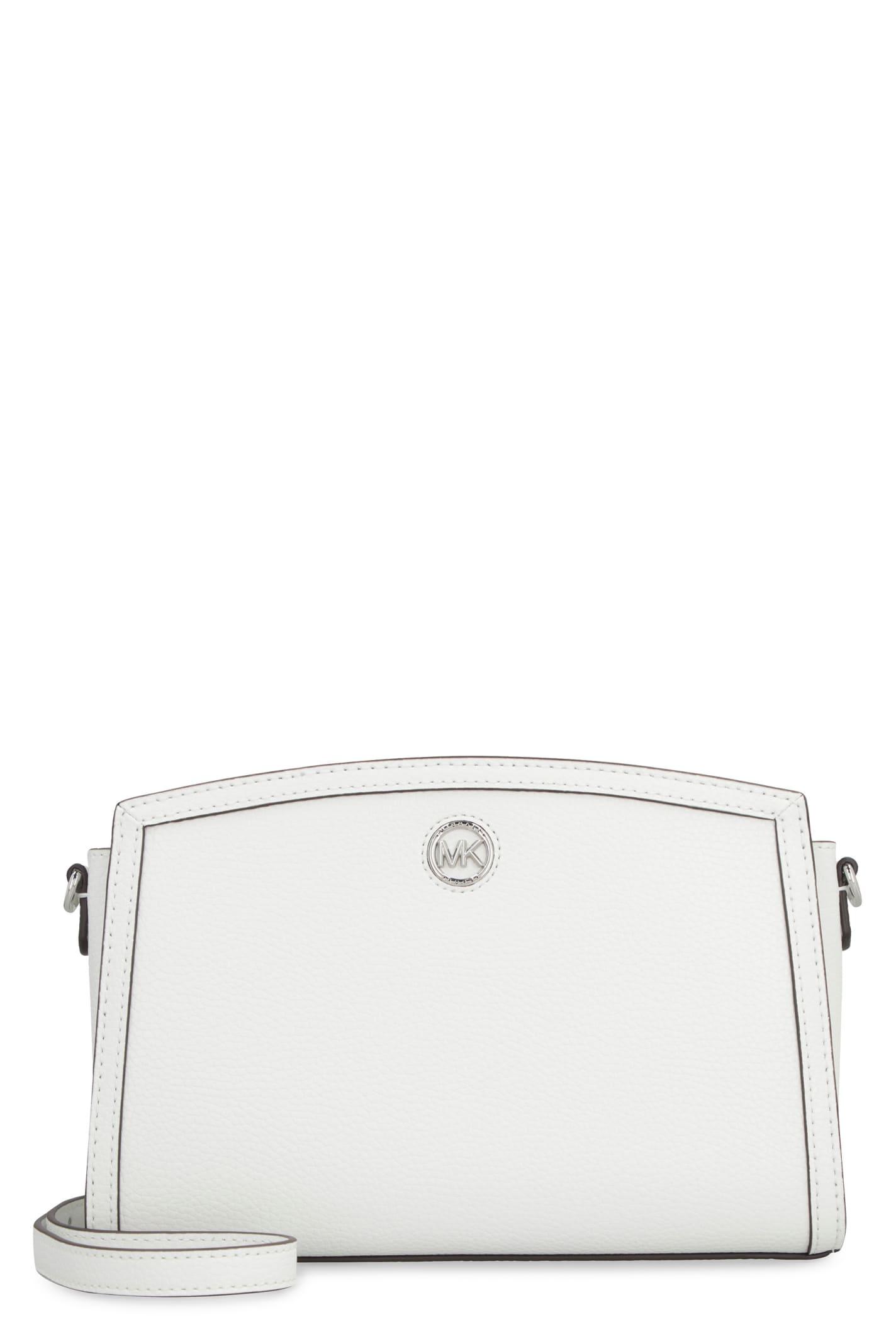 MICHAEL Michael Kors Chantal Leather Crossbody Bag in White Lyst