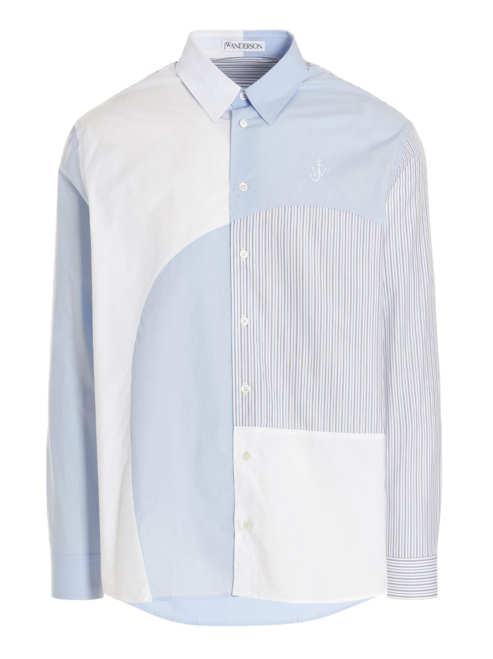 JW Anderson Patchwork Shirt in Blue for Men | Lyst