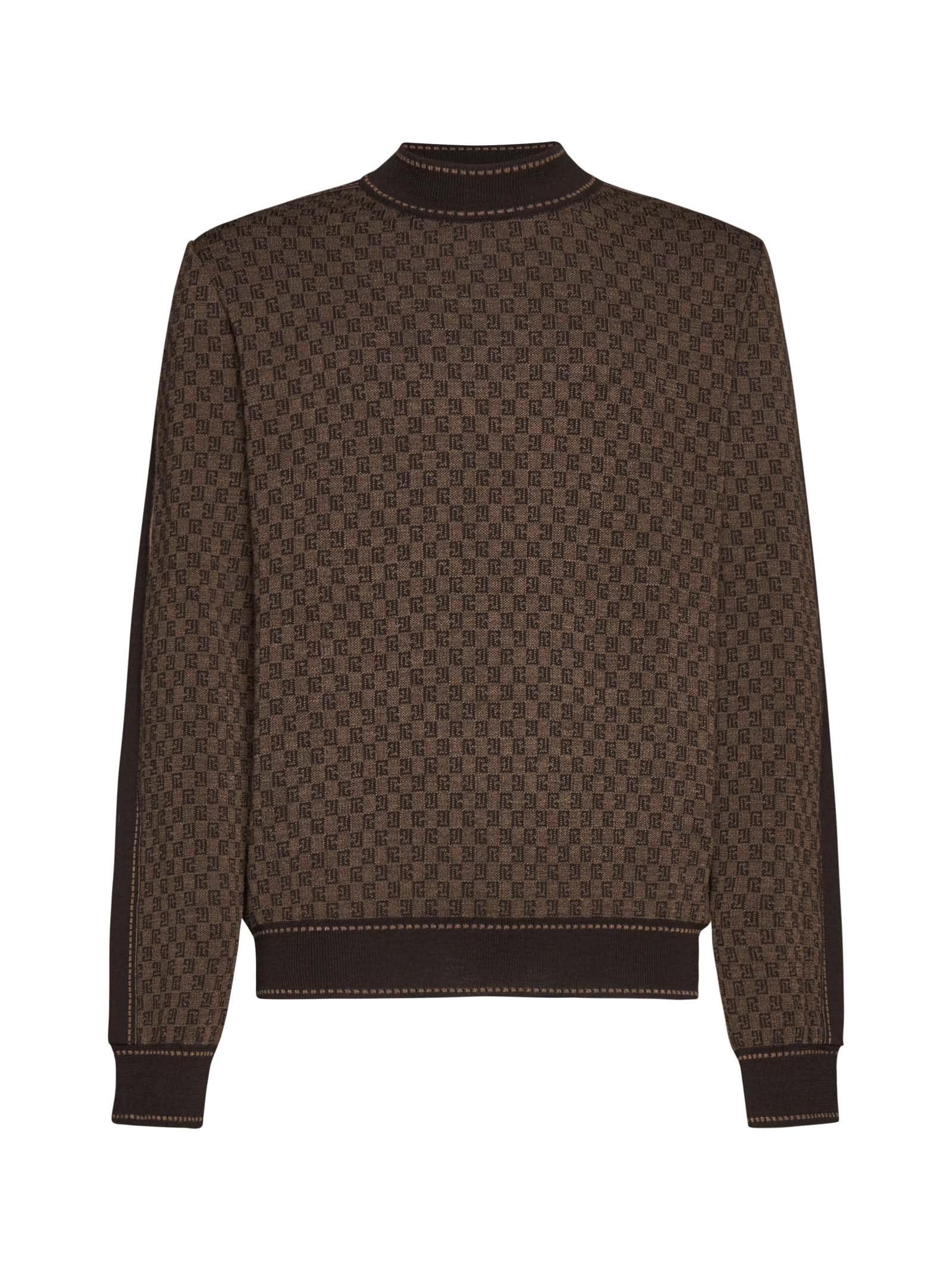 【送料&関税込】Balmain Diamond Logo Jacquard Sweater Balmain Diamond Jacquard Short Sleeve Sweater in Black/White