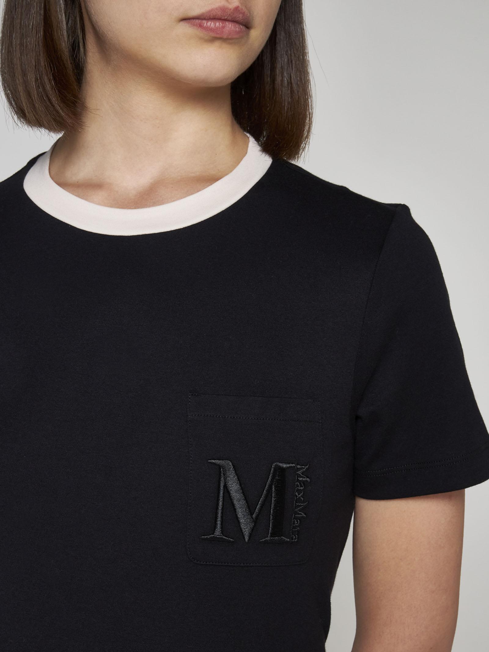 Max Mara Lecito Logo Cotton T-shirt in Black | Lyst