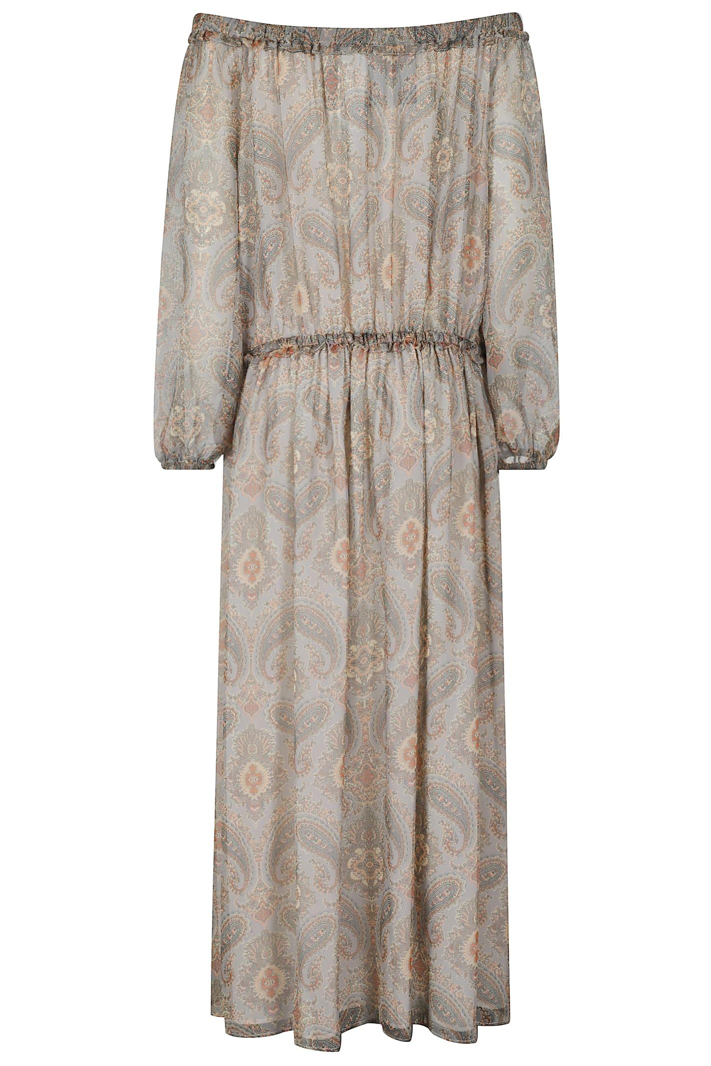 【送料&関税込】Weekend Max Mara Enza Patterned georgette dress, cornflower blue | Weekend Max Mara