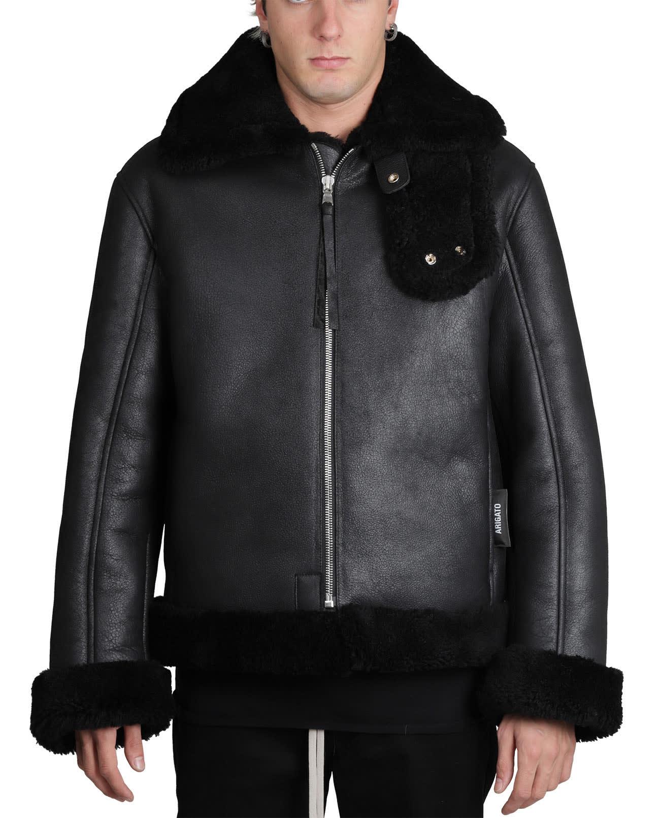 Axel Arigato Index Shearling Jacket in Black for Men | Lyst