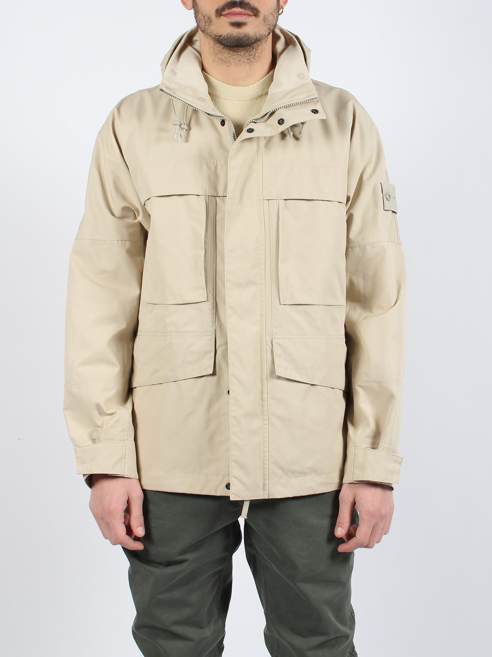 Waterproof Stone Island Ghost Coat Stone Island Khaki Tank Shield