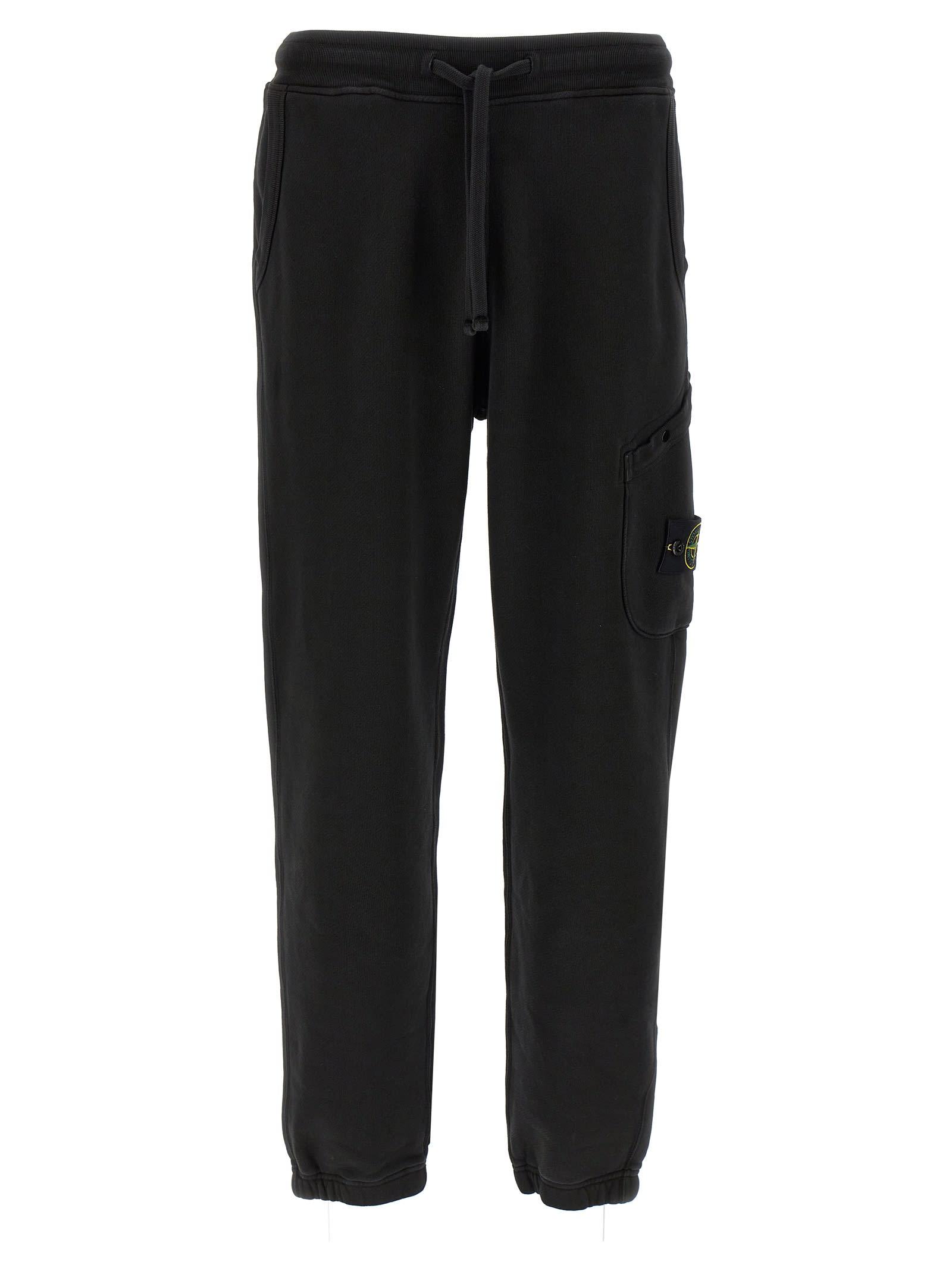 Stone island black joggers sale