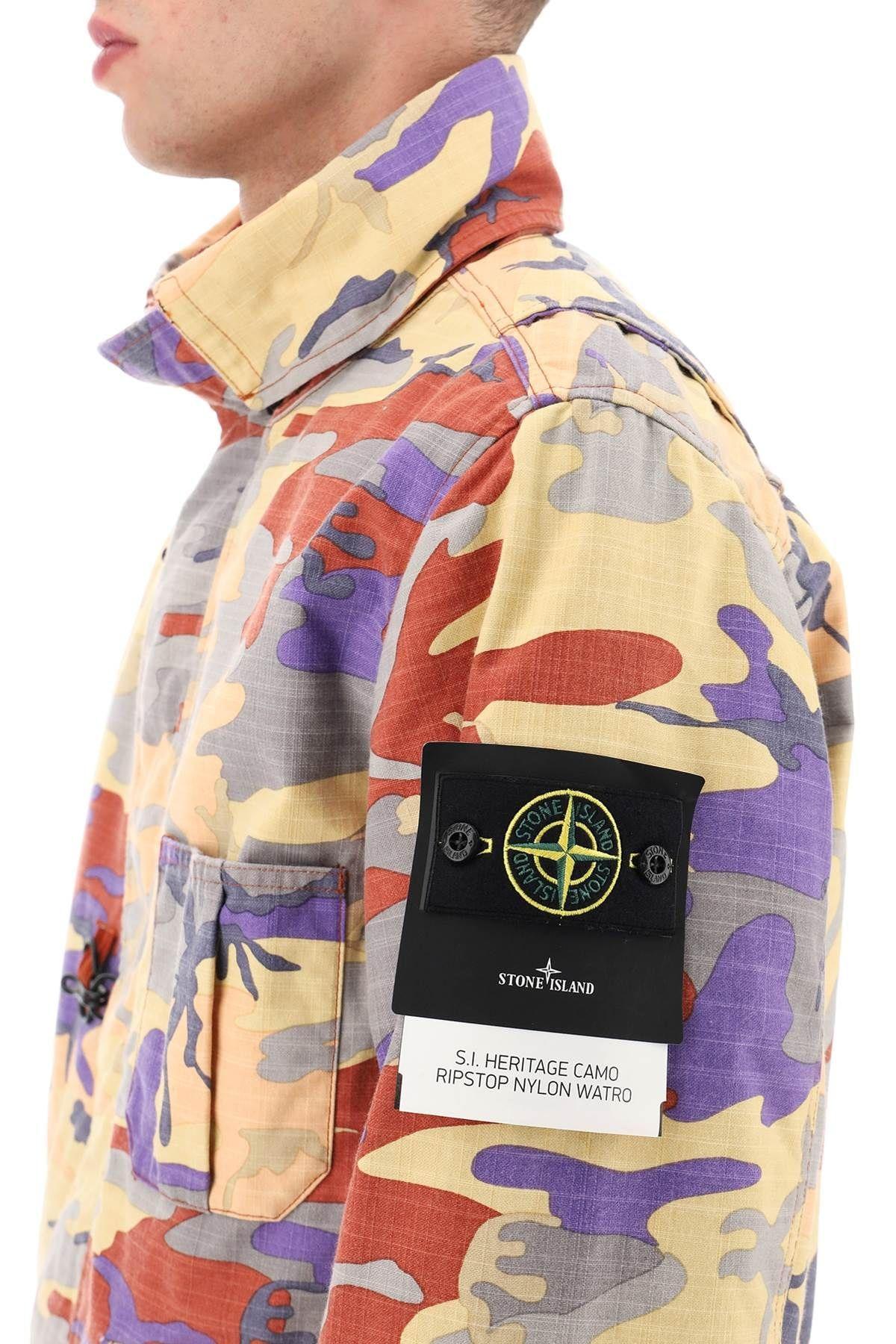 ジャケット・アウター Stone  Heritage Camo Nylon Jacket Stone Island Multicolor Heritage Camo Down Jacket art