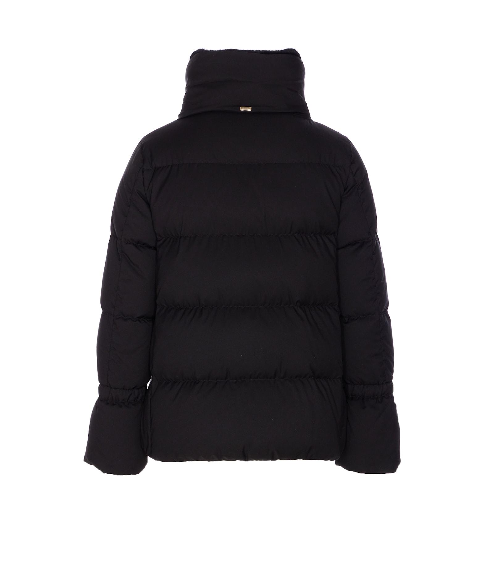 Herno Short Down Jacket in Black | Lyst
