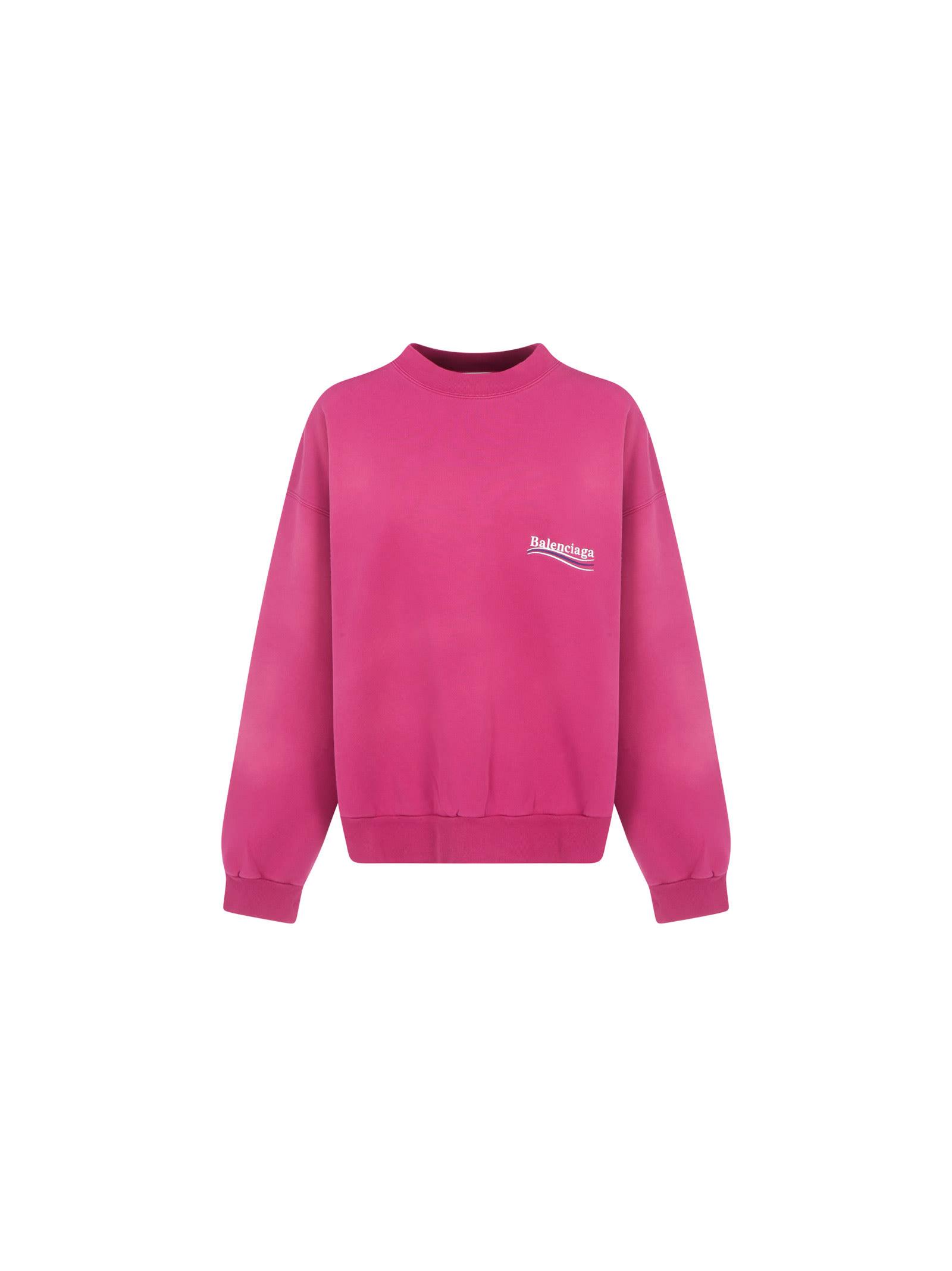 Balenciaga Sweatshirt in Pink | Lyst