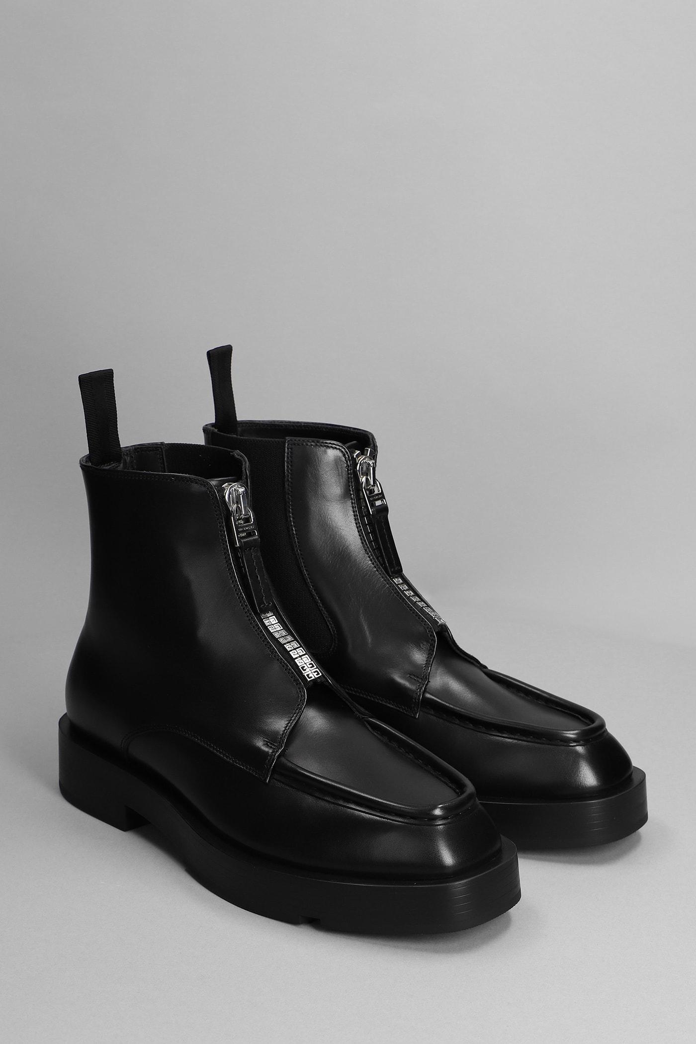 Givenchy Squared Zip Combat Boots In Black Leather for Men Lyst