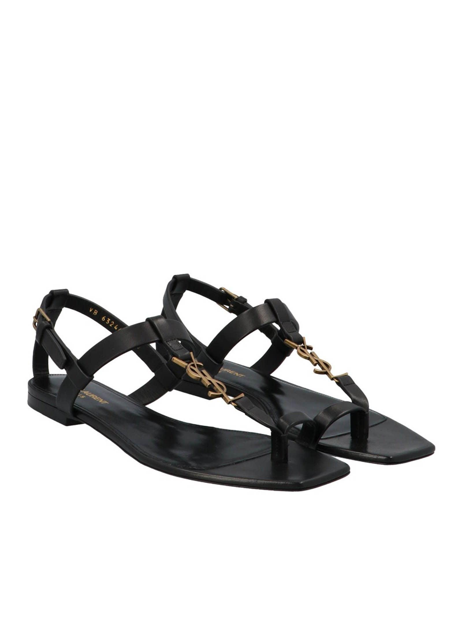 ysl cassandra sandals flat